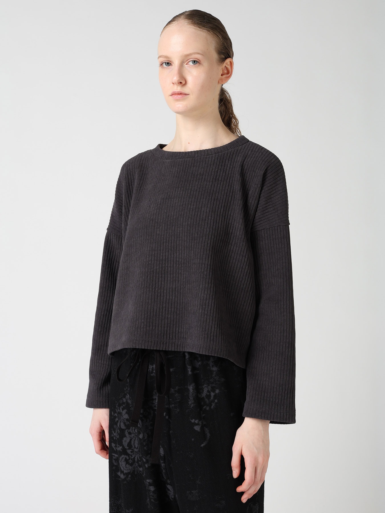 WIDE CORDUROY SHORT T-SHIRT