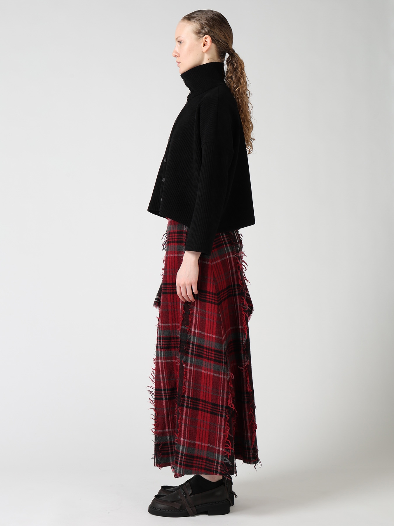 WIDE CORDUROY SHORT CARDIGAN