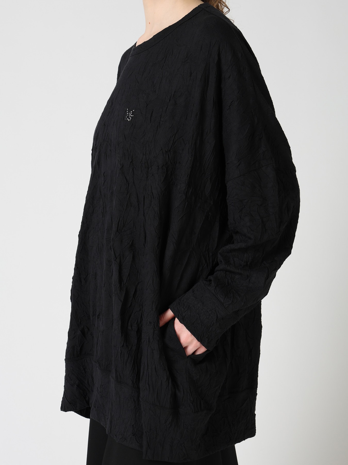 COTTON JERSEY Y'S STITCH OVERSIZED T-SHIRT