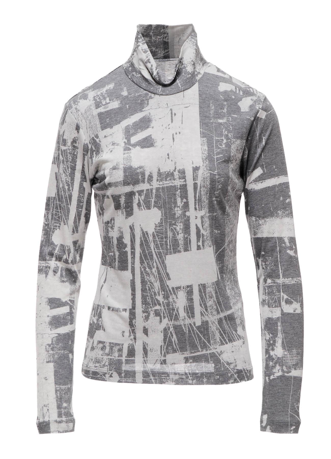 "DESOLATE CITY" JERSEY LONG SLEEVE HIGH NECK T-SHIRT