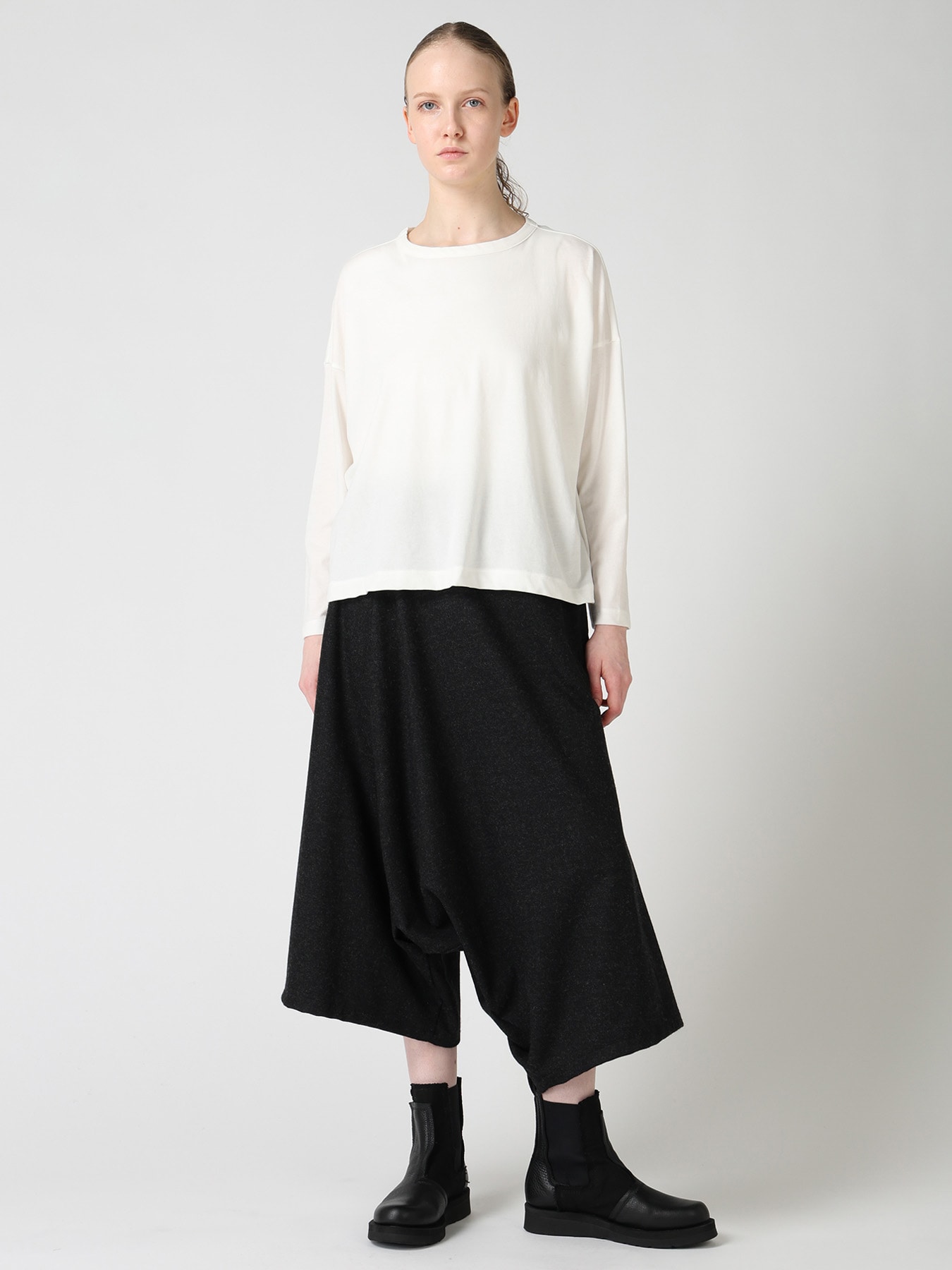 HARD TWISTED JERSEY ROUND NECK SHORT T-SHIRT