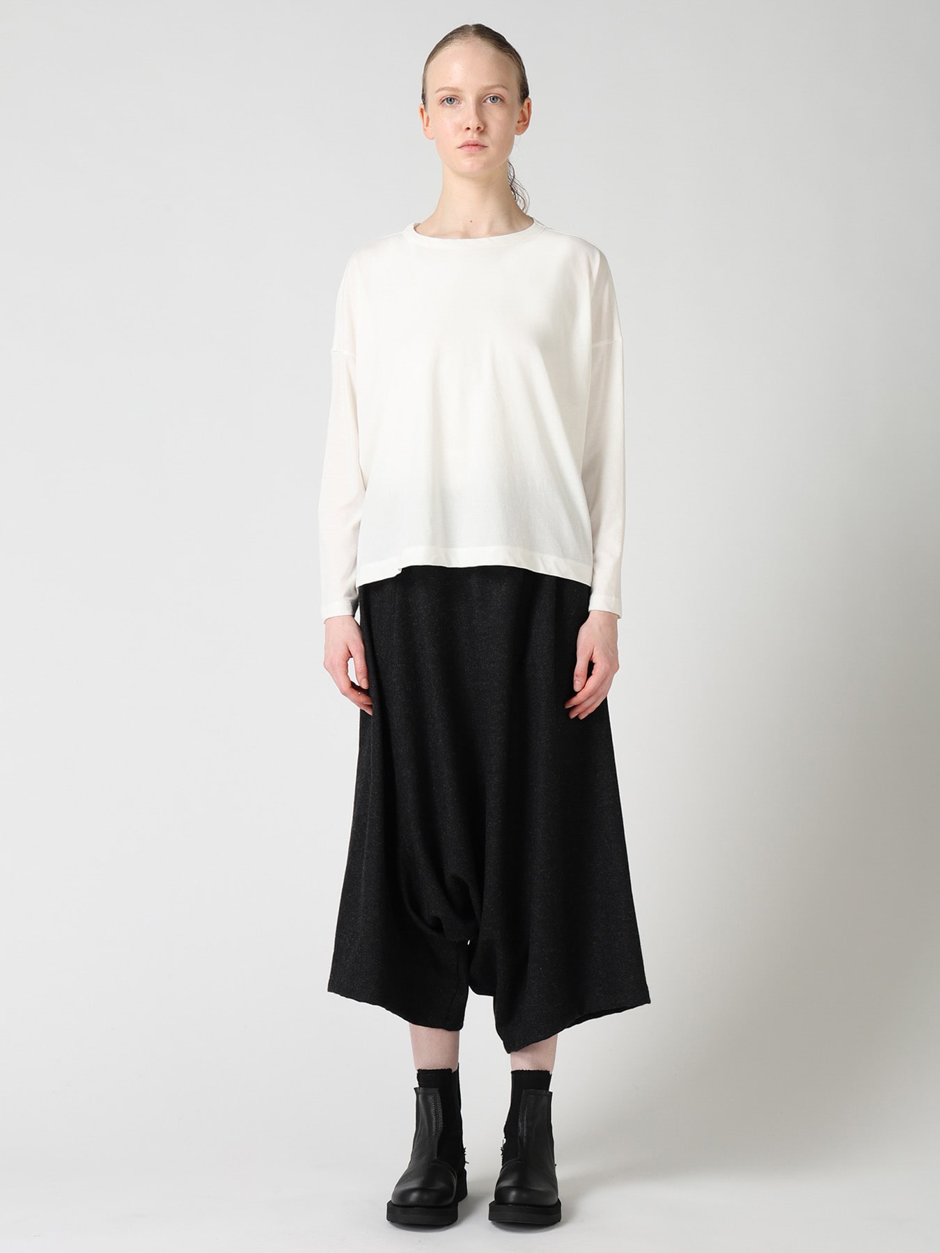 HARD TWISTED JERSEY ROUND NECK SHORT T-SHIRT