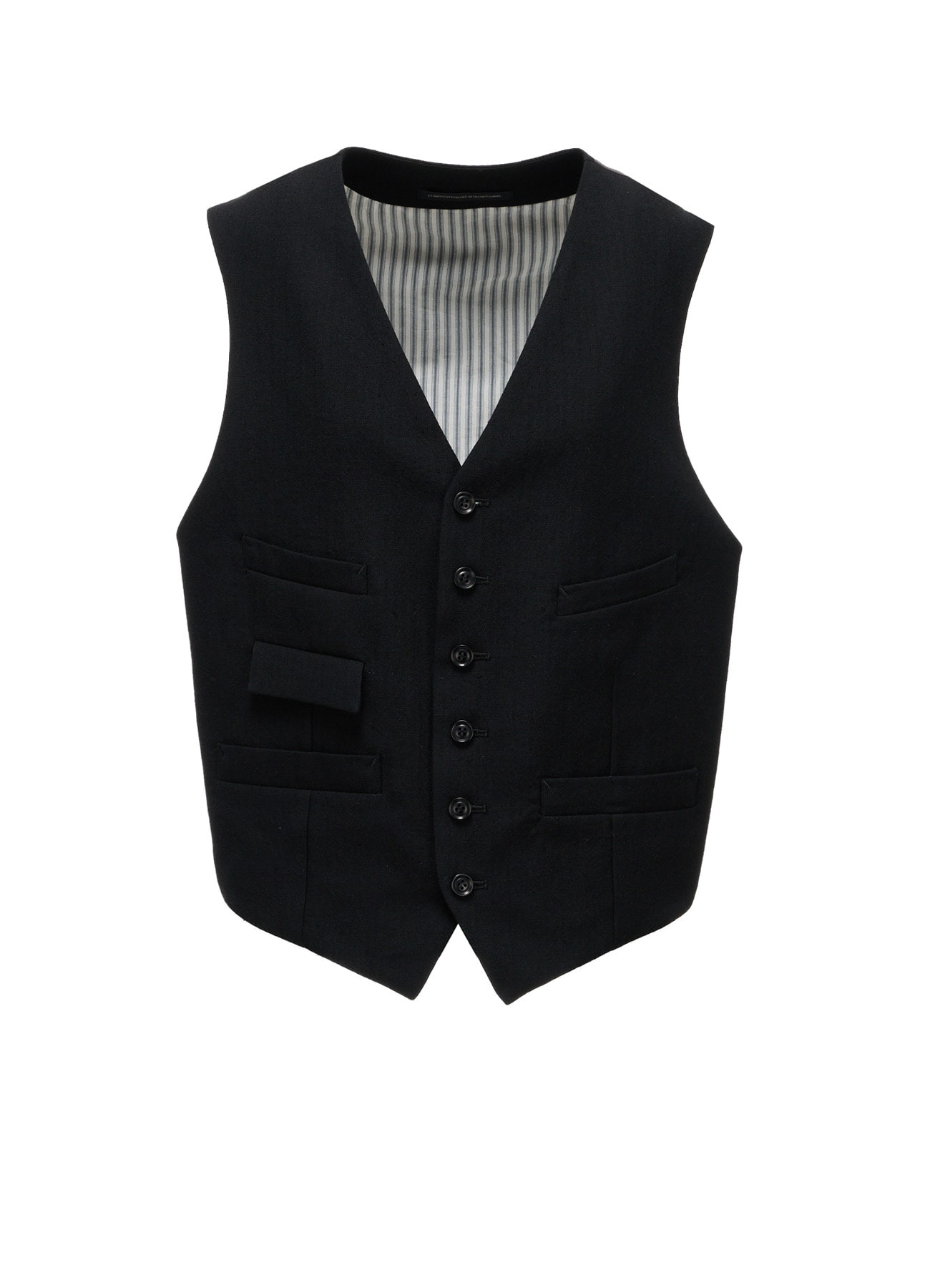 HERRINGBONE COLLARLESS VEST
