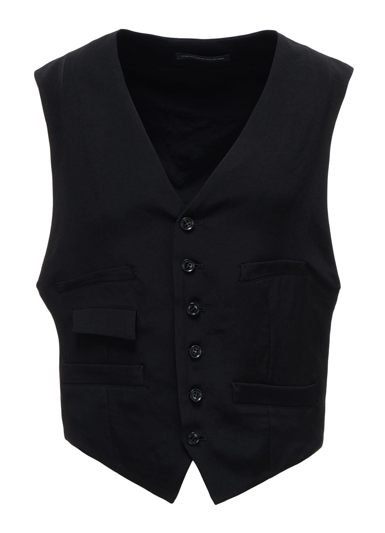 TA/PE CREPE DE CHINE COLLARLESS VEST