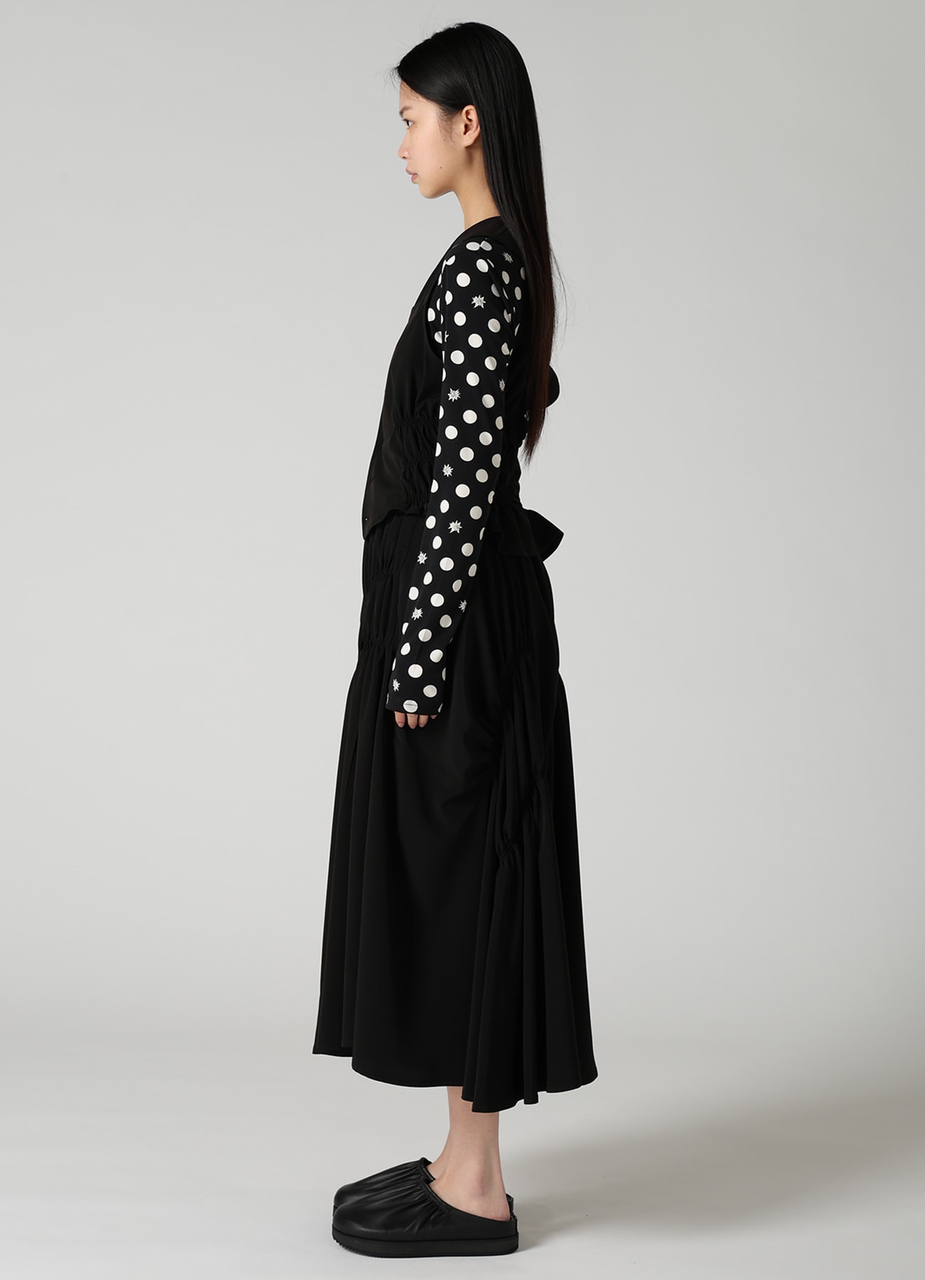 TA/PE SUPER VIYON TUSSER GATHERED VEST