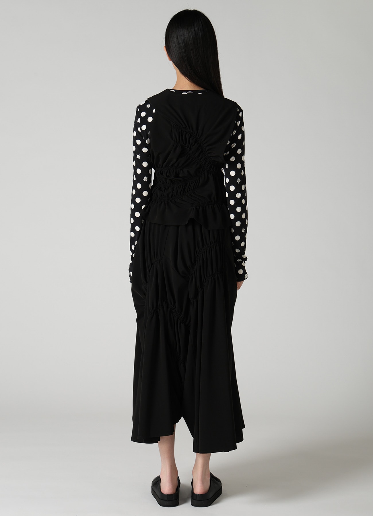 TA/PE SUPER VIYON TUSSER GATHERED VEST