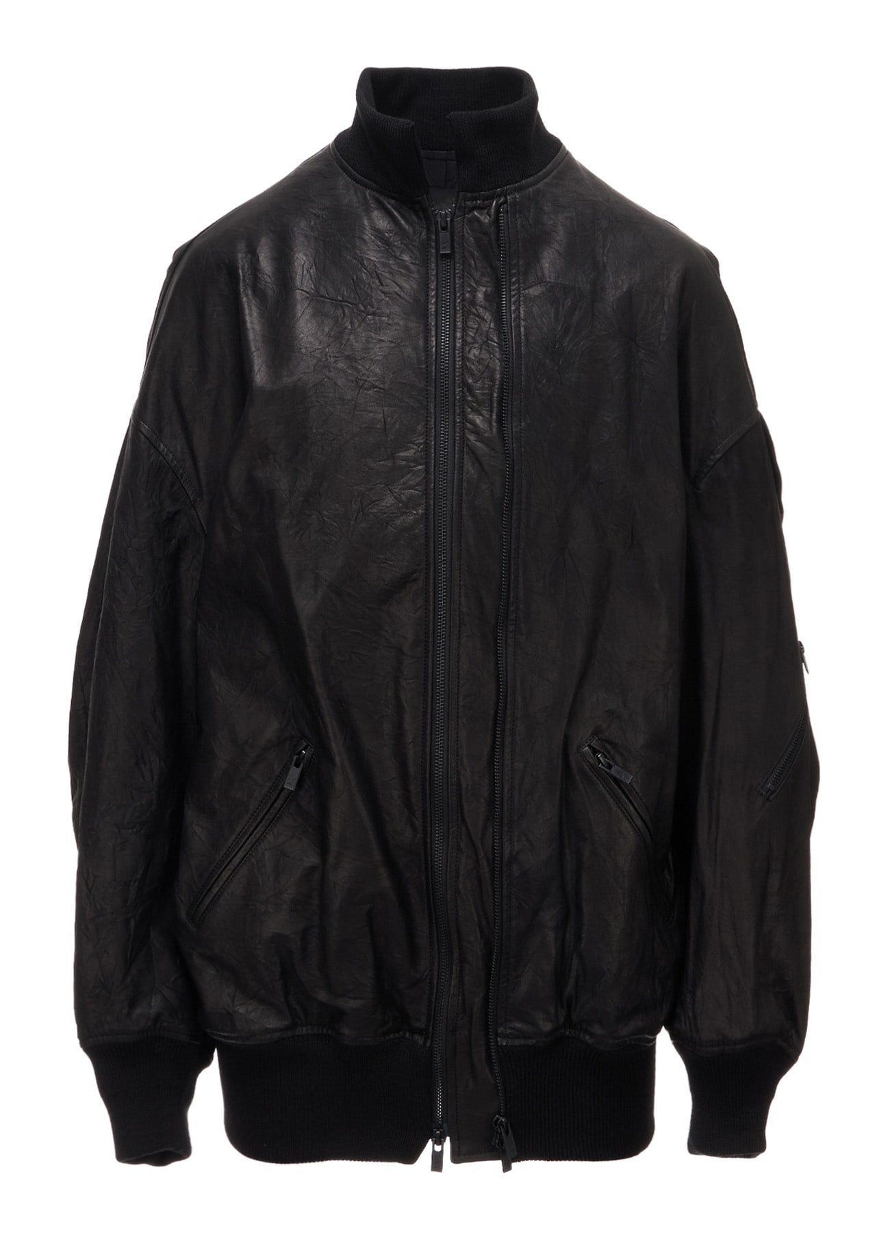 SOFT LEATHER DOUBLE ZIP BLOUSON