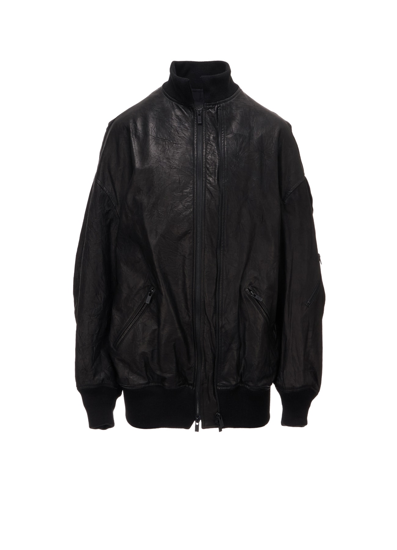 SOFT LEATHER DOUBLE ZIP BLOUSON