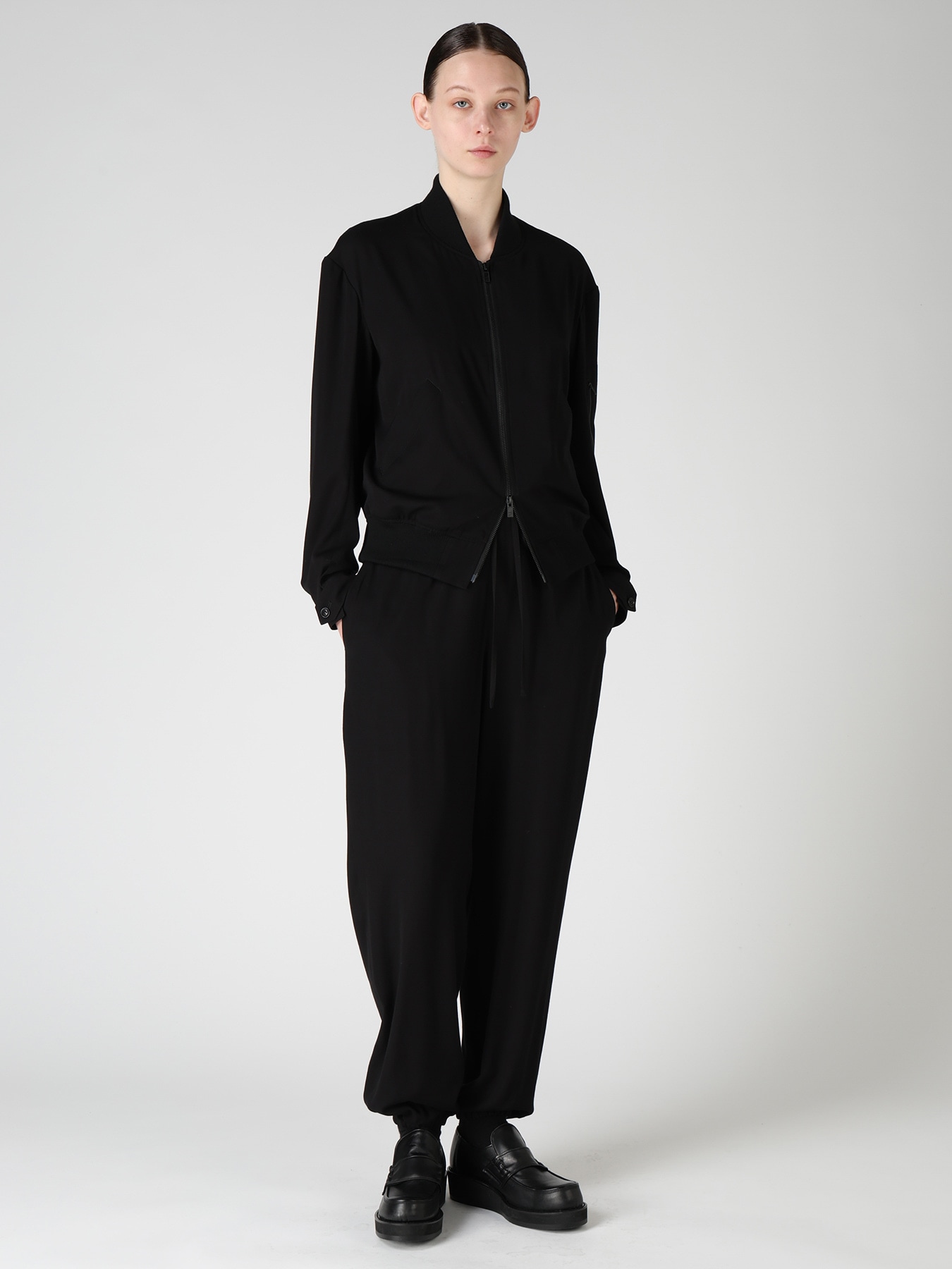 VISCOSE/TRIACETATE BLEND BLOUSON