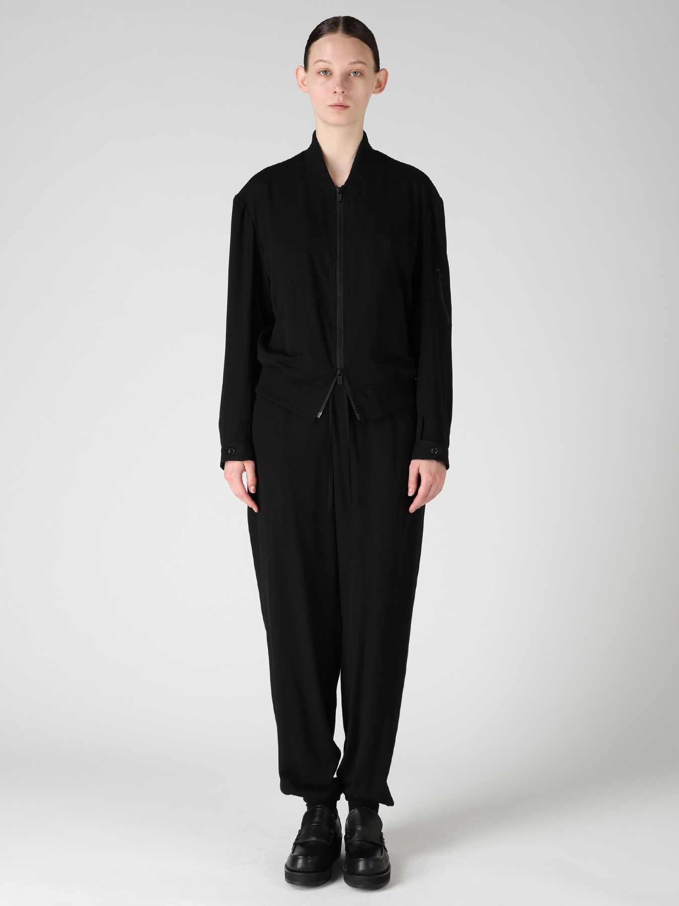 VISCOSE/TRIACETATE BLEND BLOUSON