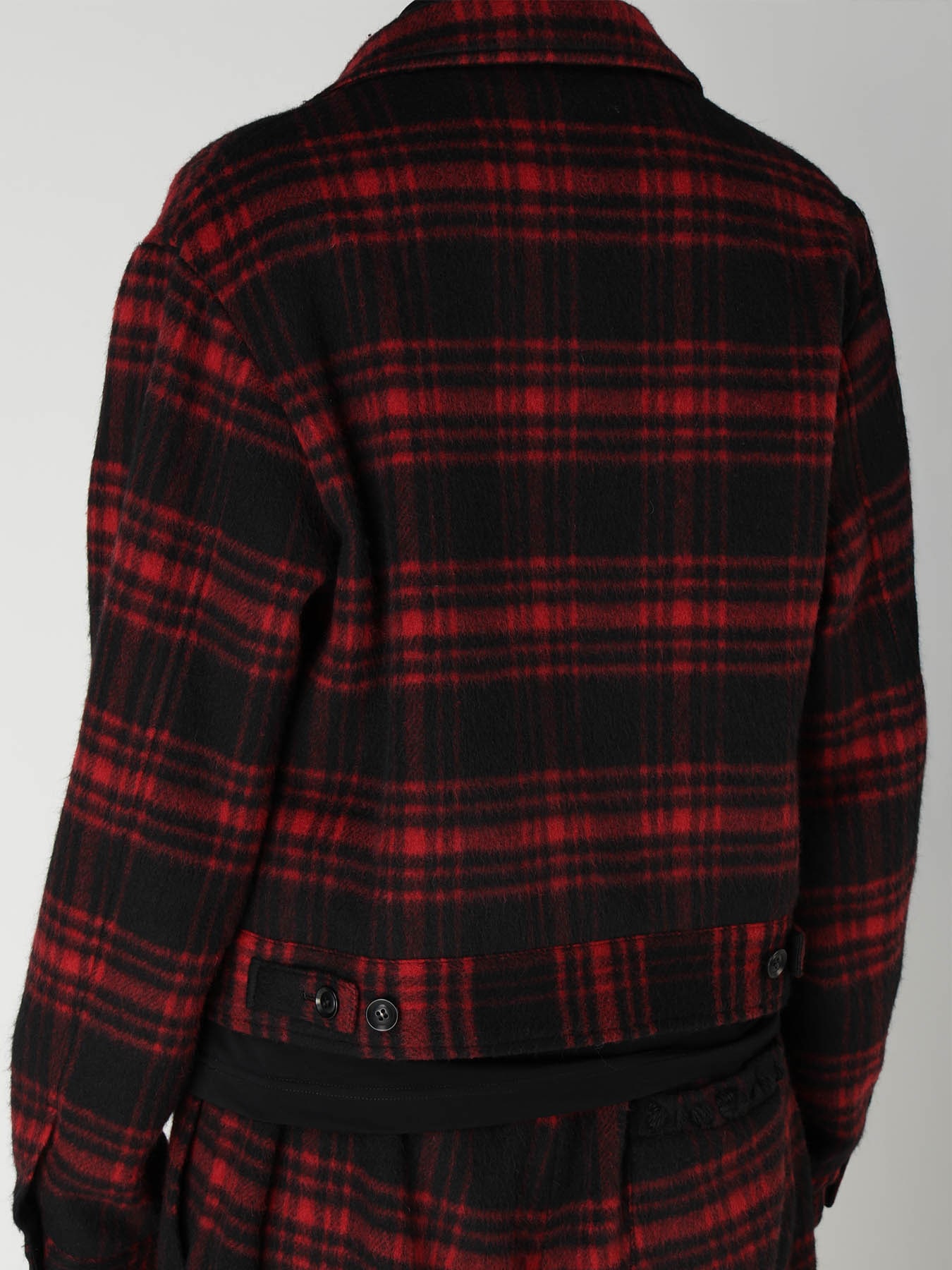 SHAGGY PLAID BLOUSON