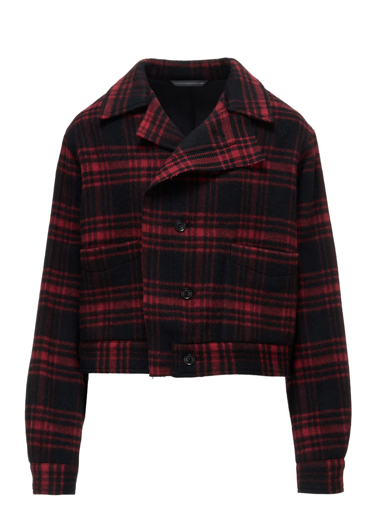 SHAGGY PLAID BLOUSON