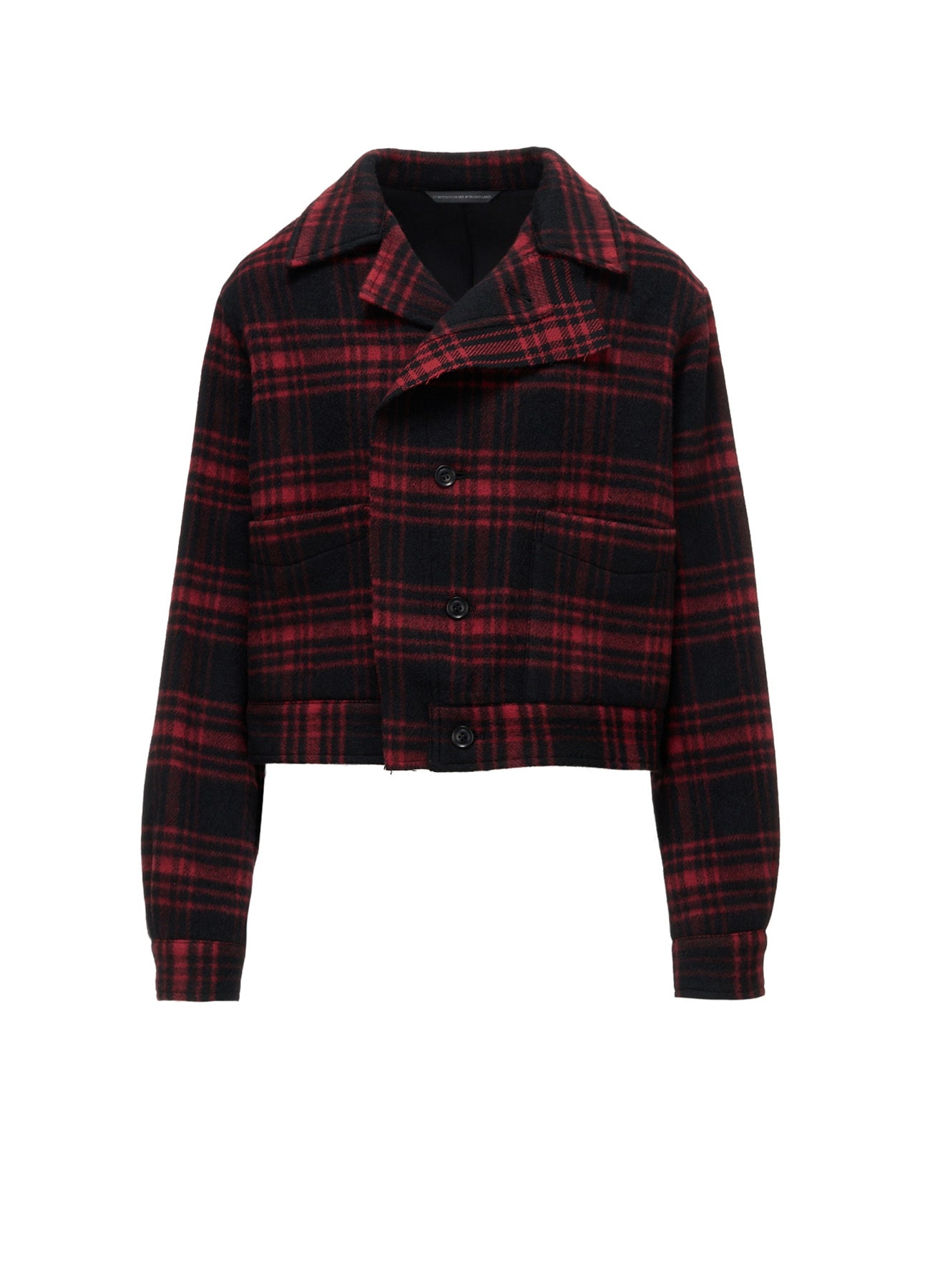 SHAGGY PLAID BLOUSON
