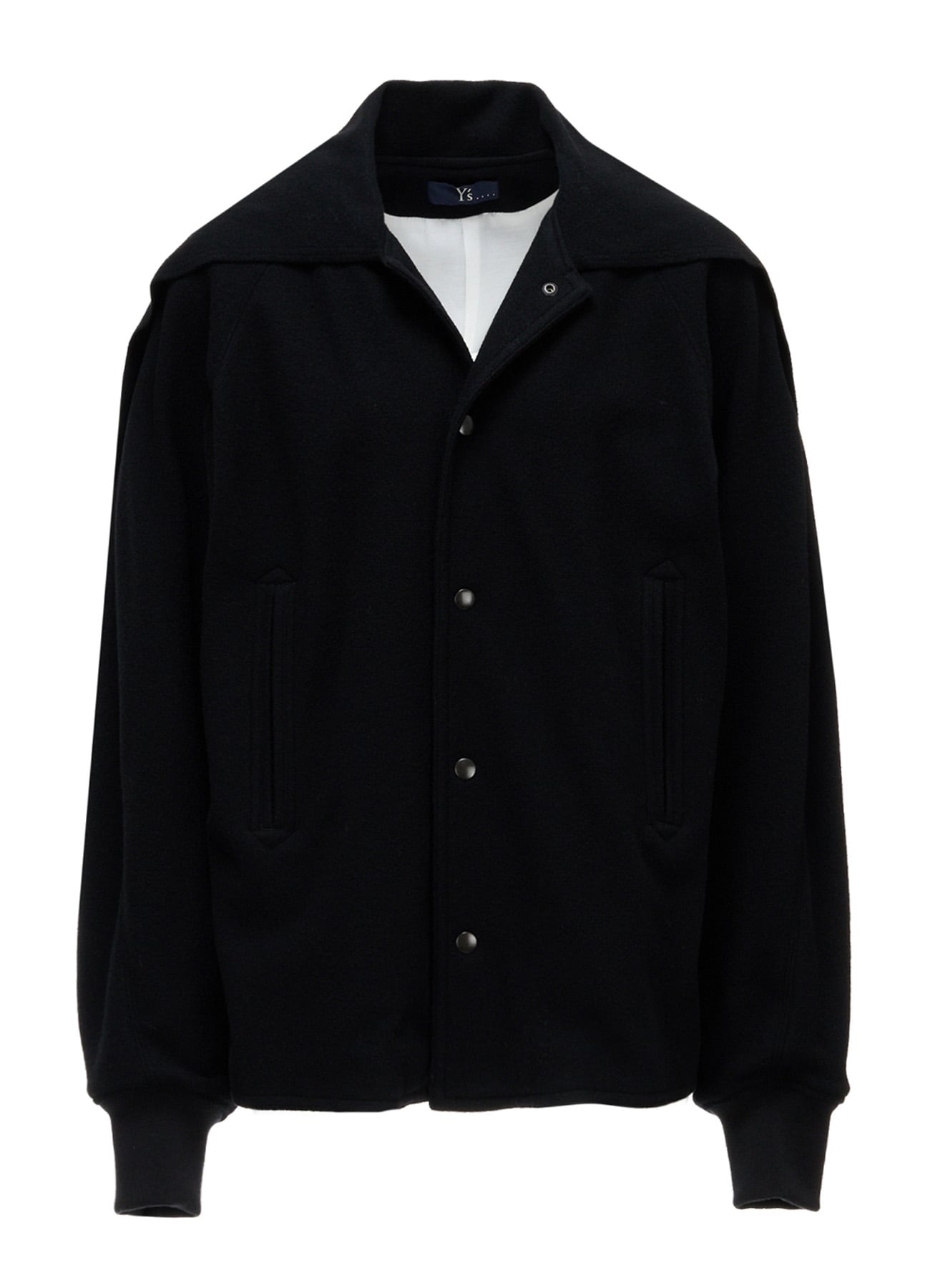 CASHMERE KNIT FLEECE SAILOR COLLAR JACKET
