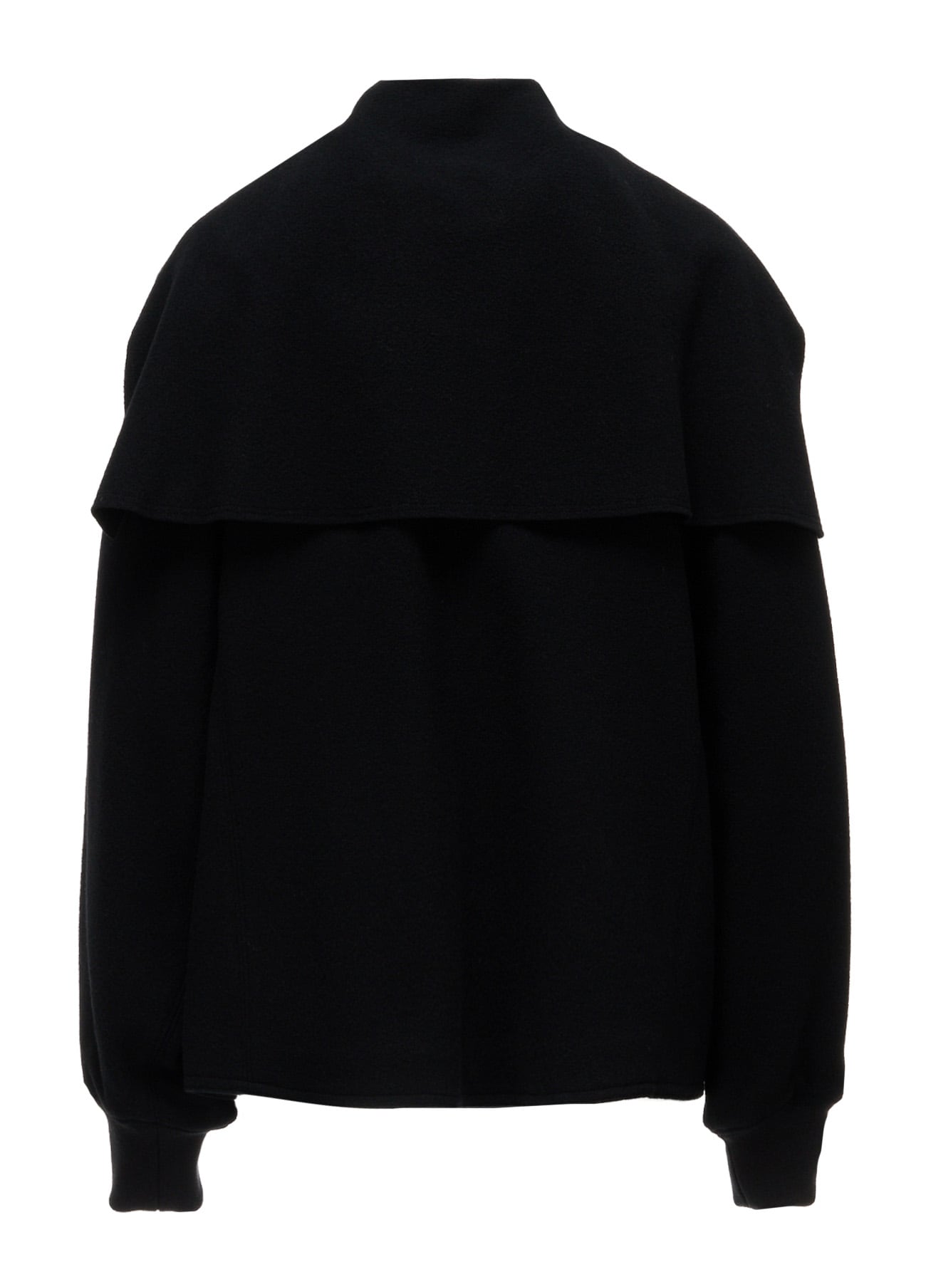 CASHMERE KNIT FLEECE SAILOR COLLAR JACKET
