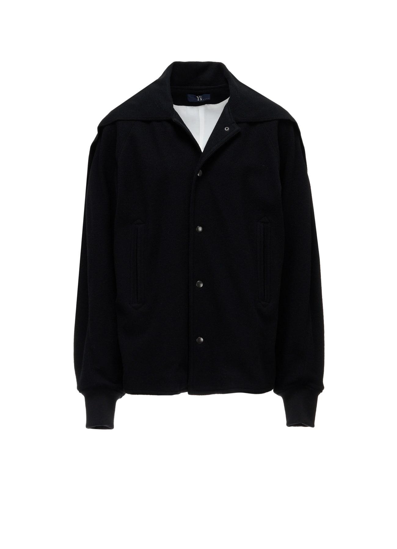CASHMERE KNIT FLEECE SAILOR COLLAR JACKET
