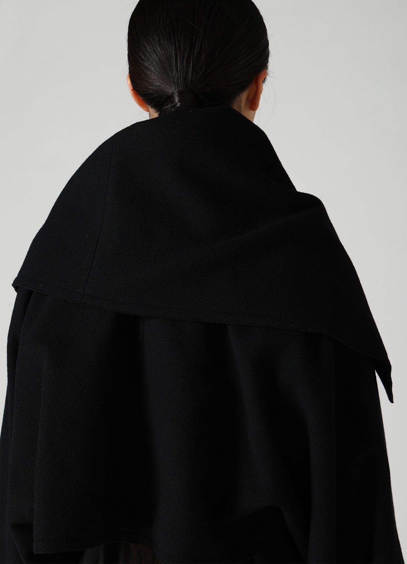 CASHMERE KNIT FLEECE WRAP BLOUSON