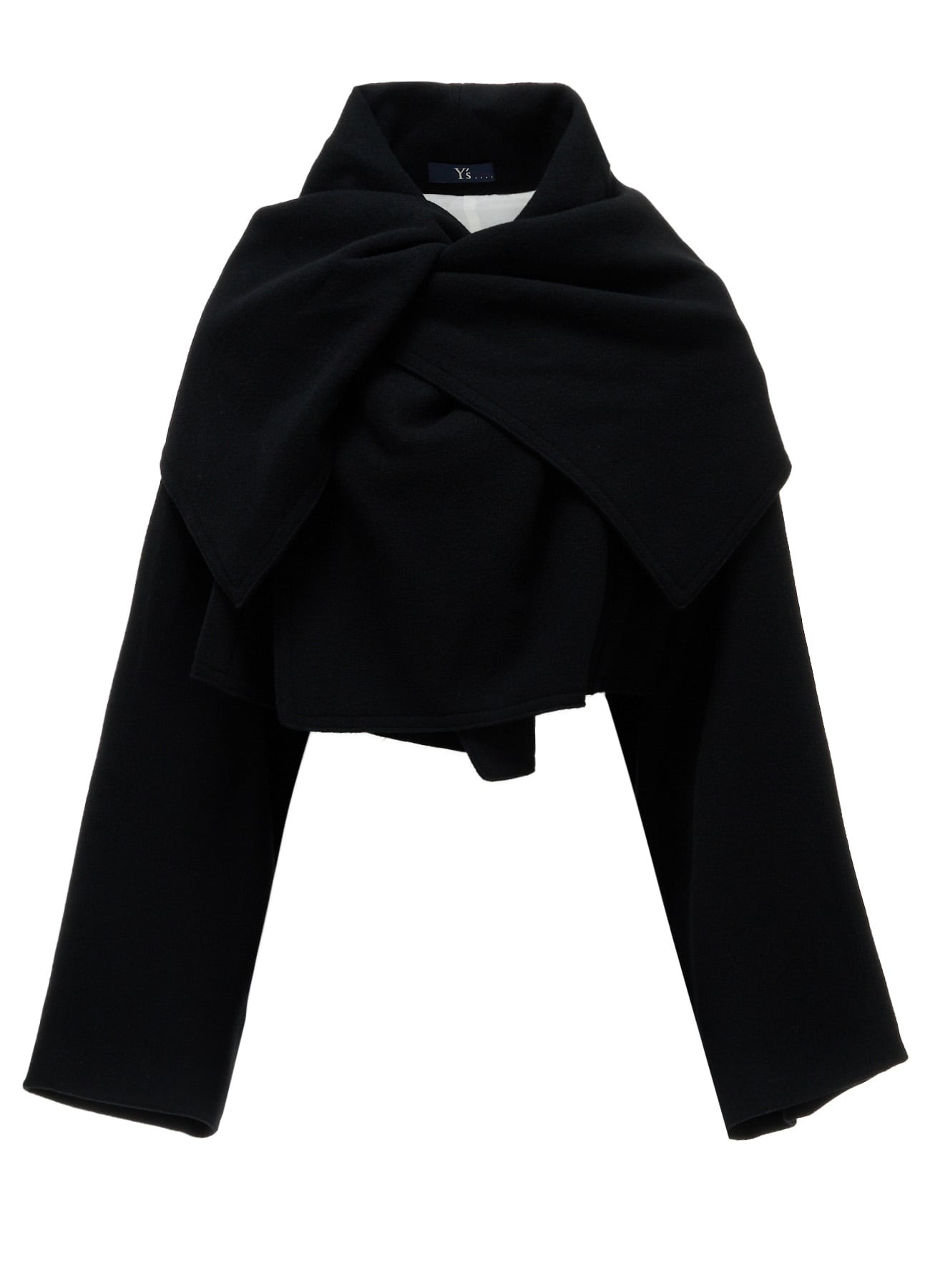 CASHMERE KNIT FLEECE WRAP BLOUSON
