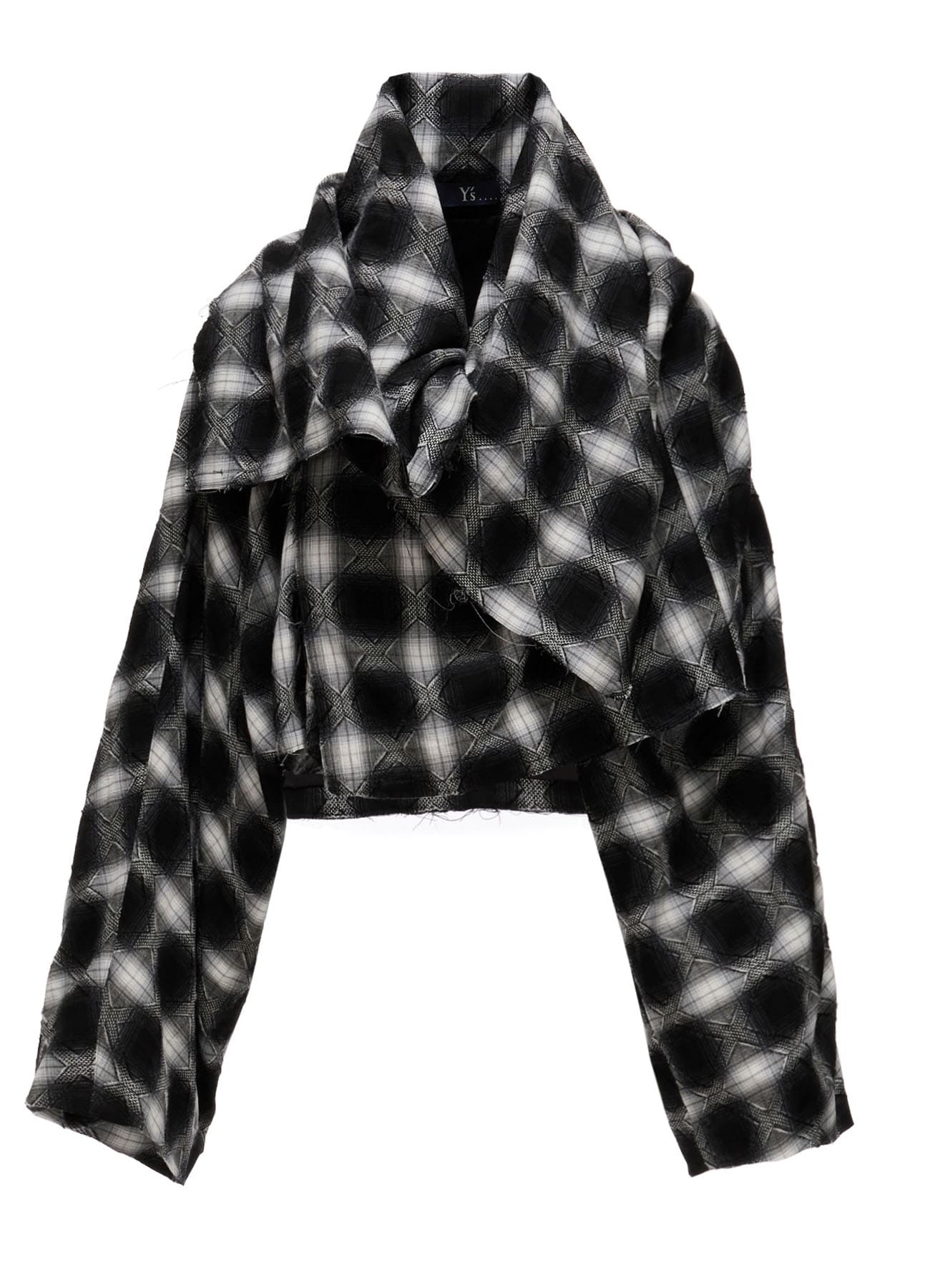 PLAID JACQUARD WRAP BLOUSON