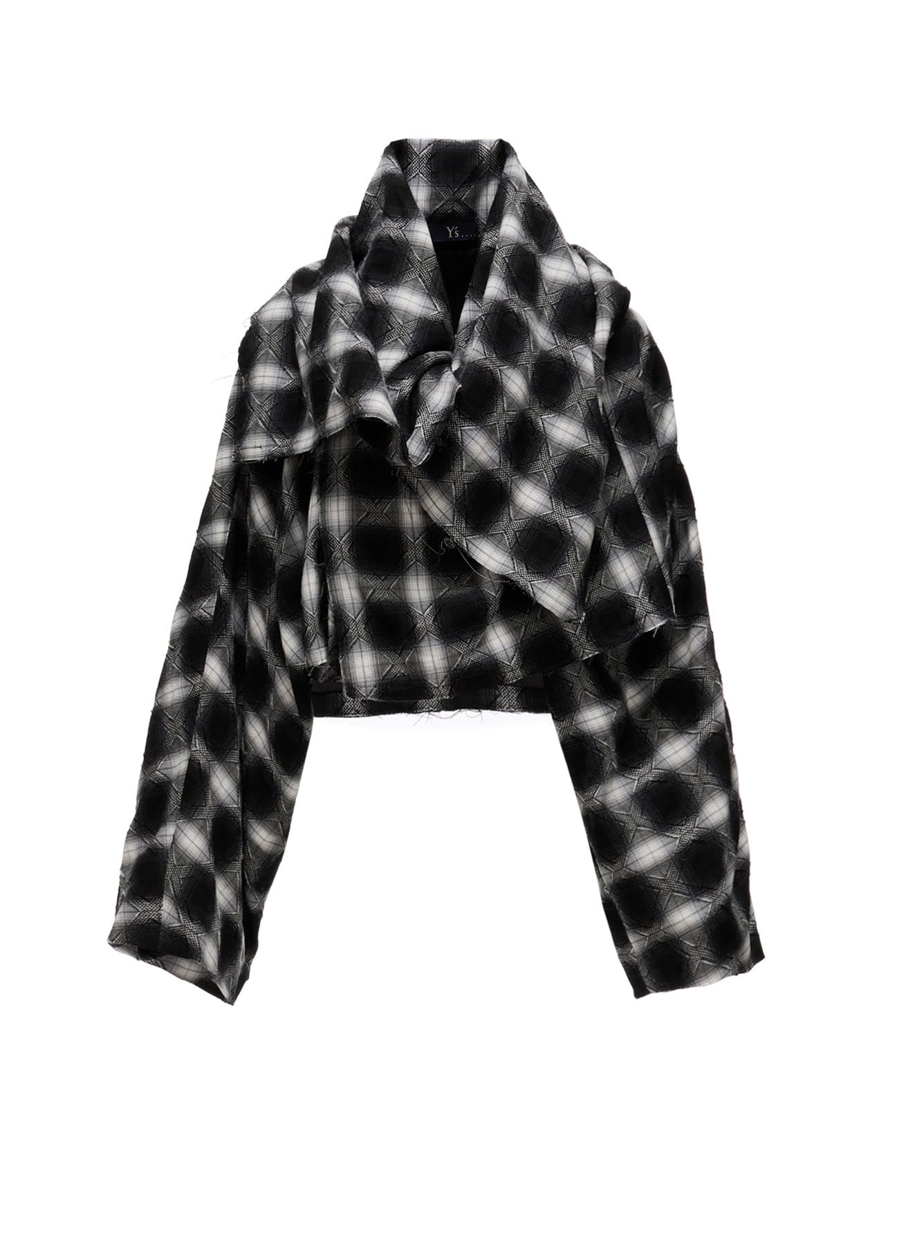 PLAID JACQUARD WRAP BLOUSON