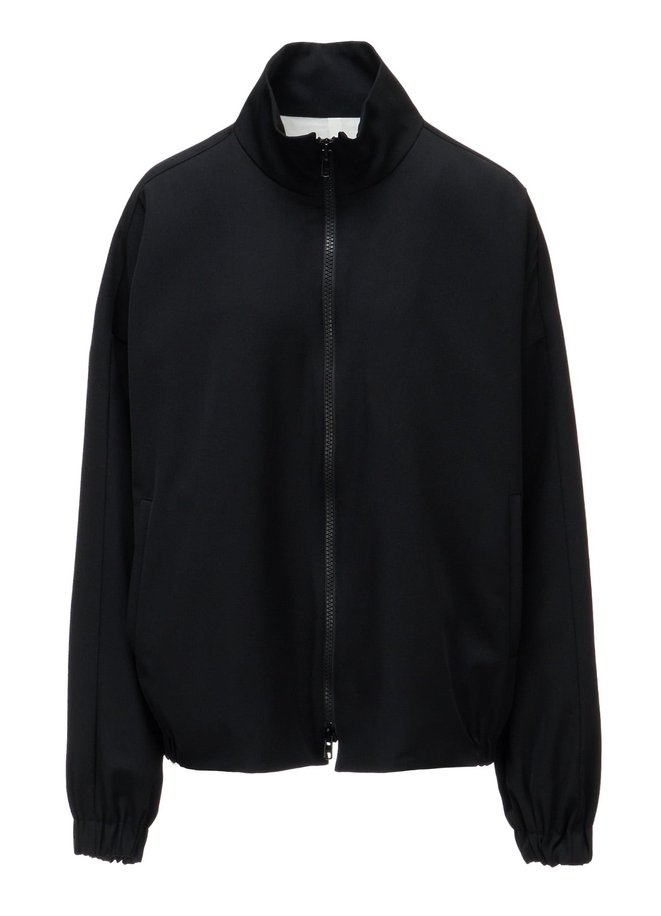 WOOL GABARDINE STAND COLLAR JACKET