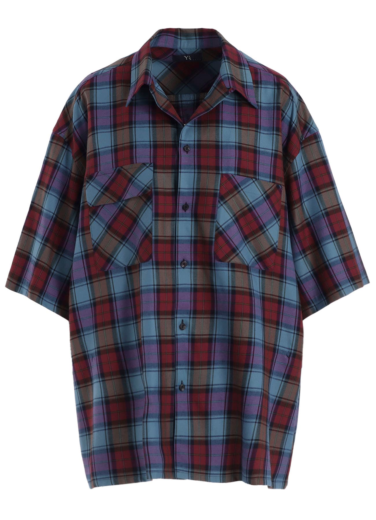 TWILL PLAID BLOUSE