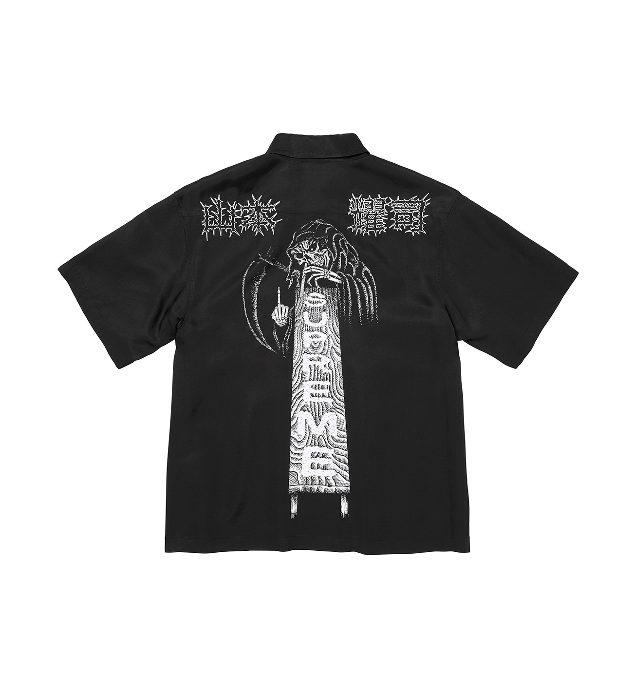 Y's/Supreme SILK ZIP UP S/S SHIRT