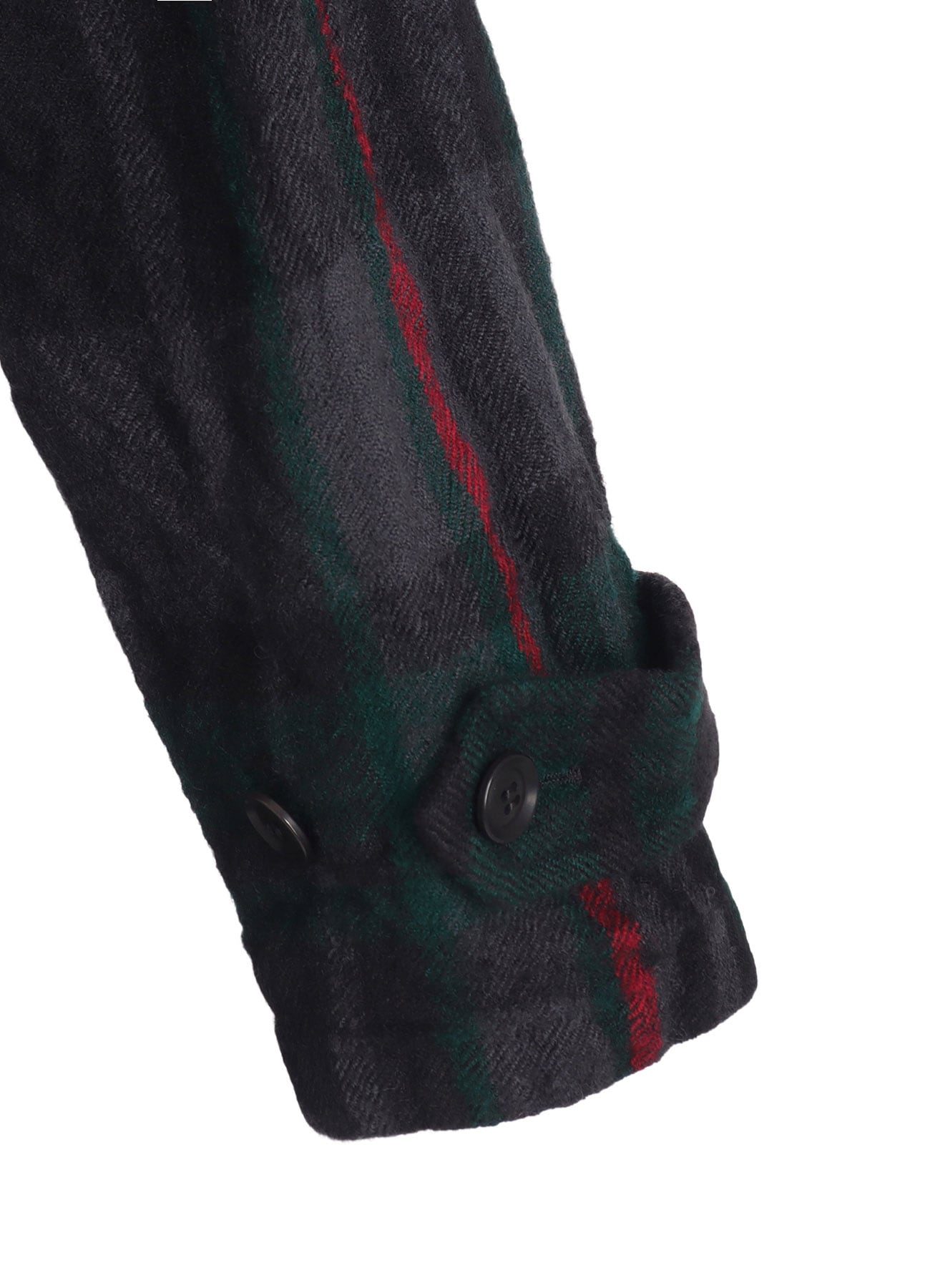 MILLED WOOL PLAID COAT