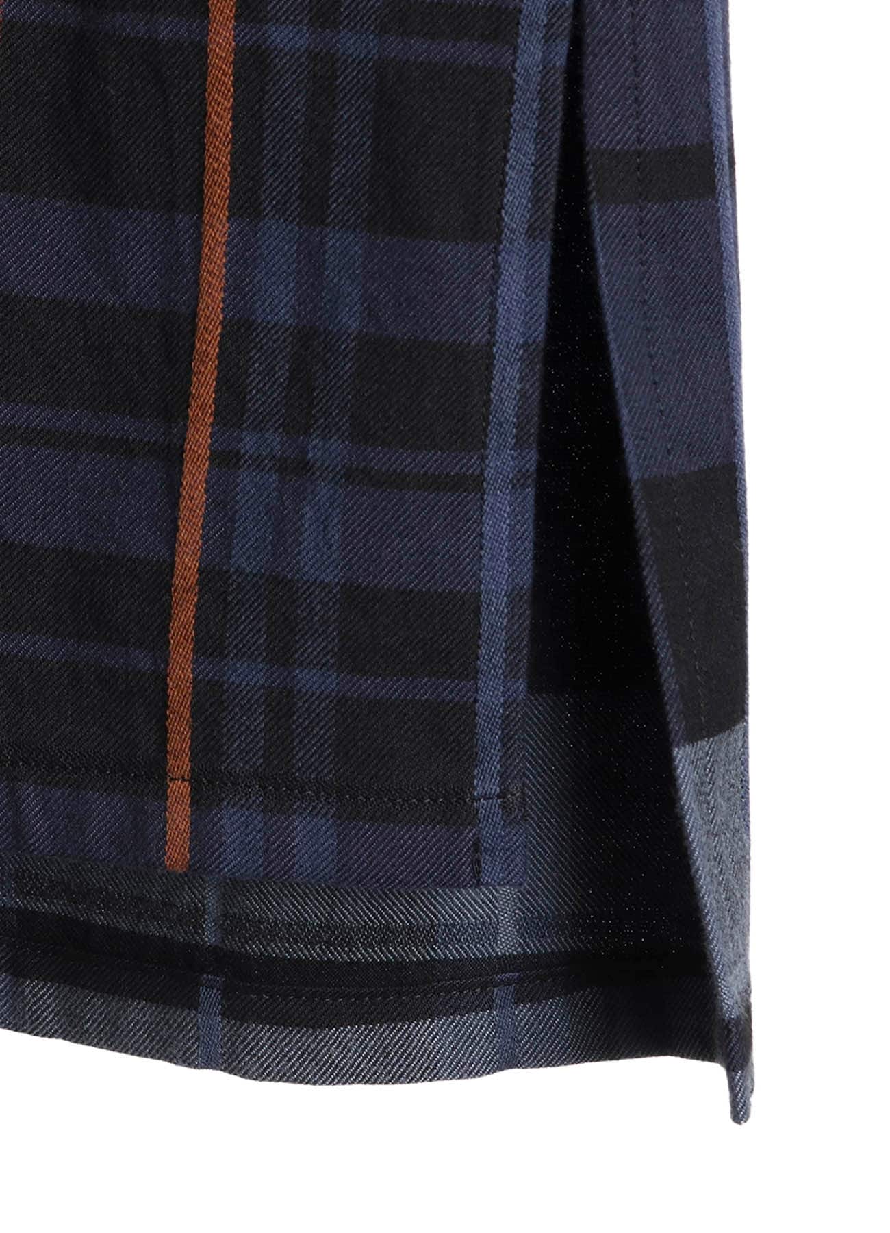 WOOL BLEND PLAID DRESS