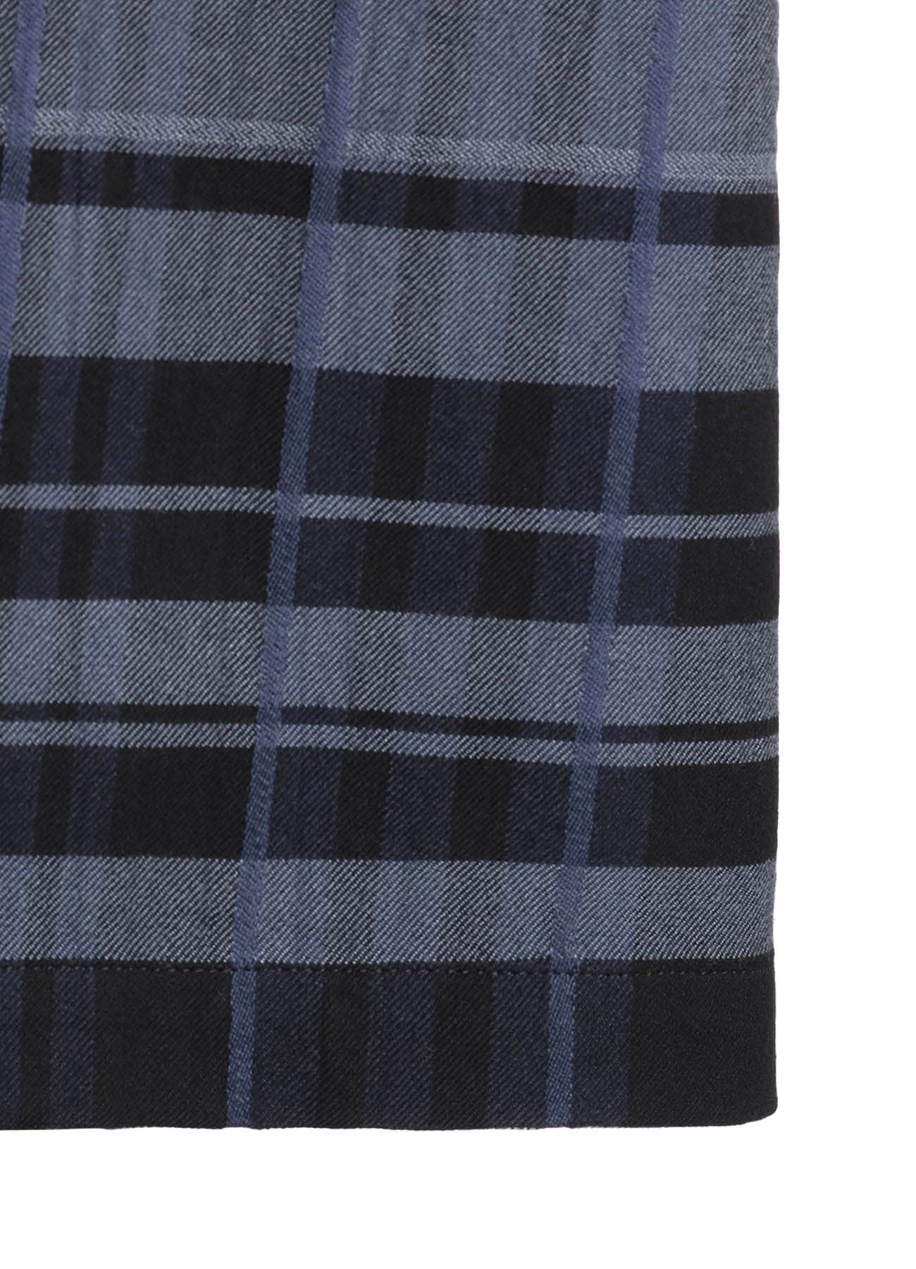 WOOL BLEND PLAID STRAP DRESS