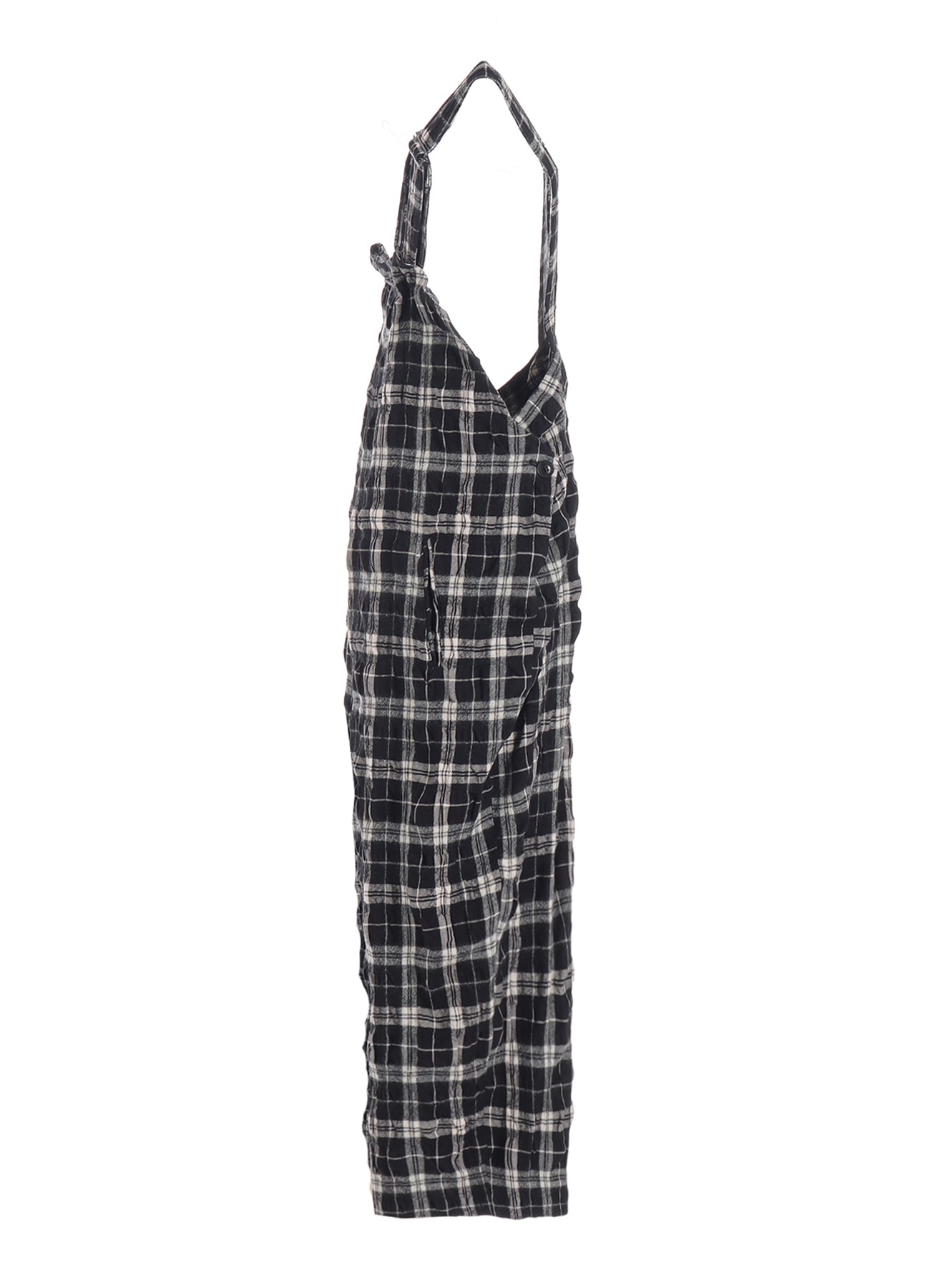 MILLED WOOL COTTON PLAID DRESS