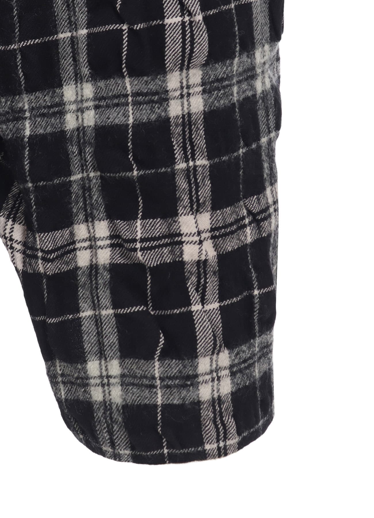 MILLED WOOL COTTON PLAID DRESS