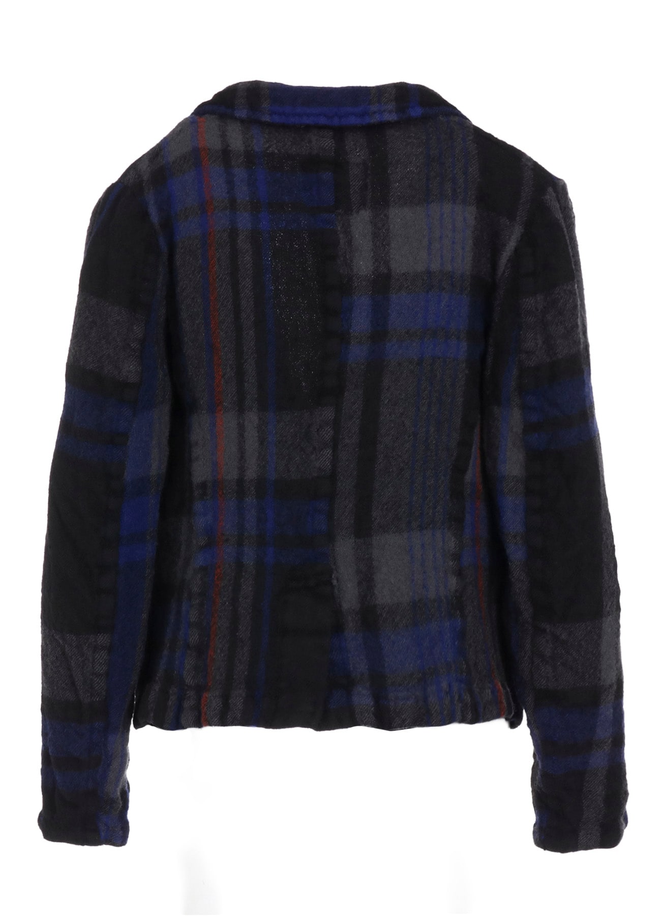 MILLED WOOL PLAID JACKET