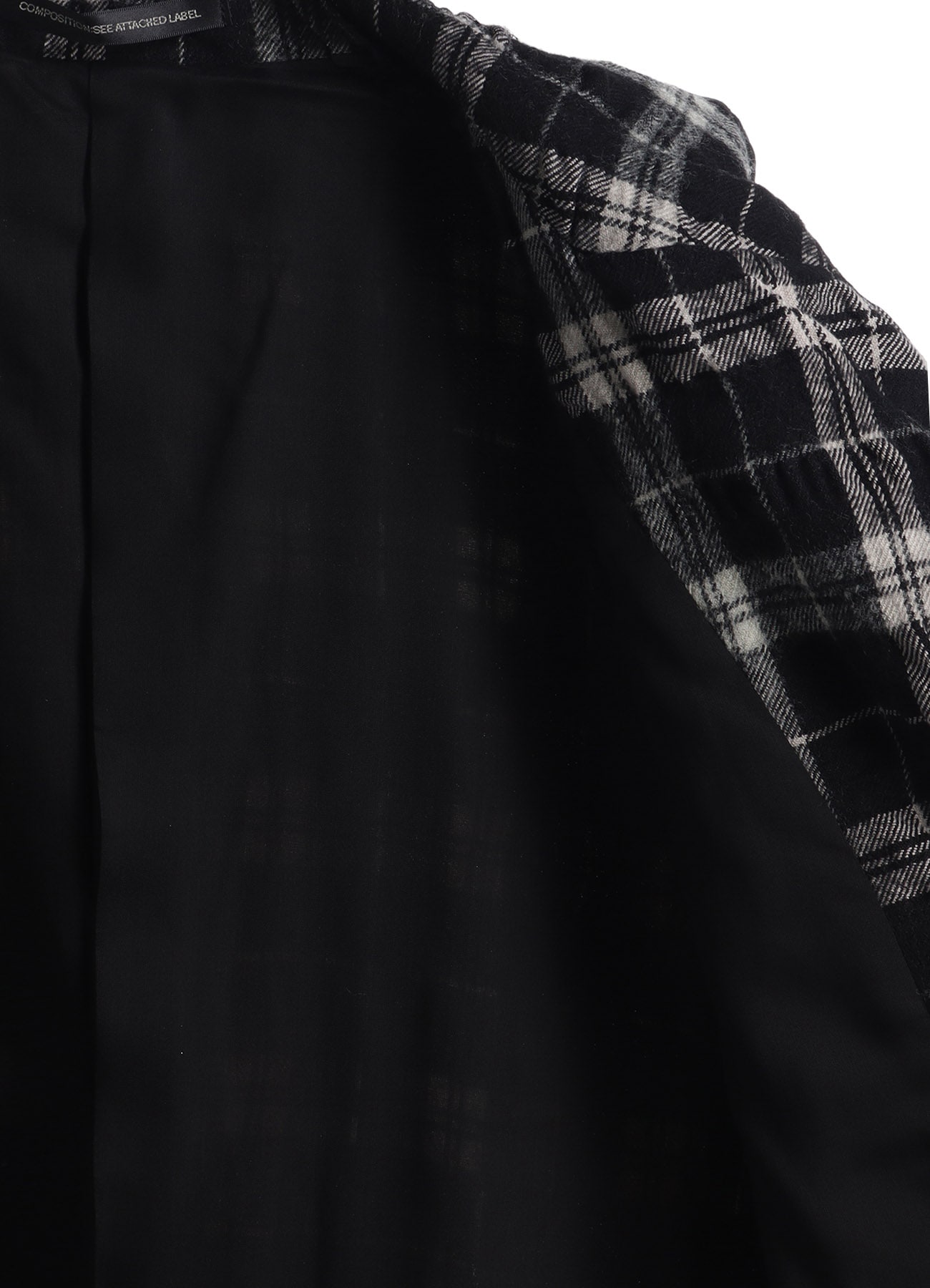 MILLED WOOL COTTON PLAID JACKET
