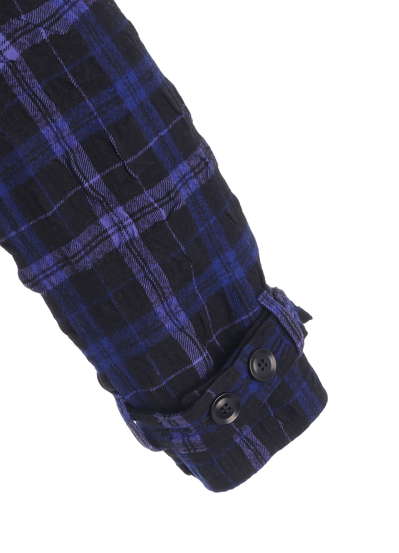 MILLED WOOL COTTON PLAID JACKET