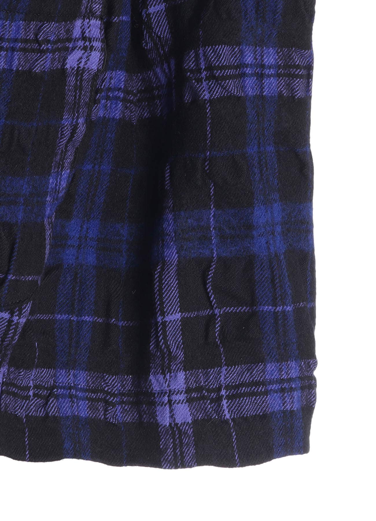 MILLED WOOL COTTON PLAID JACKET