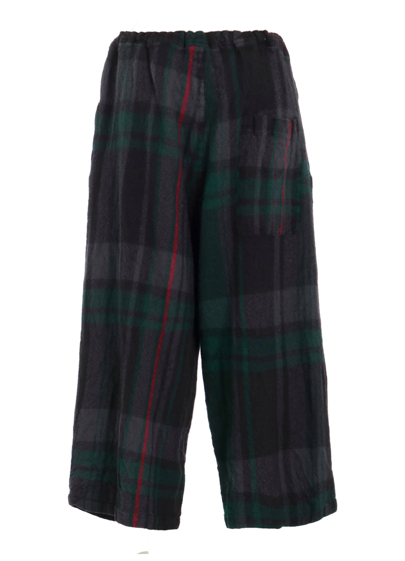 MILLED WOOL PLAID PANTS