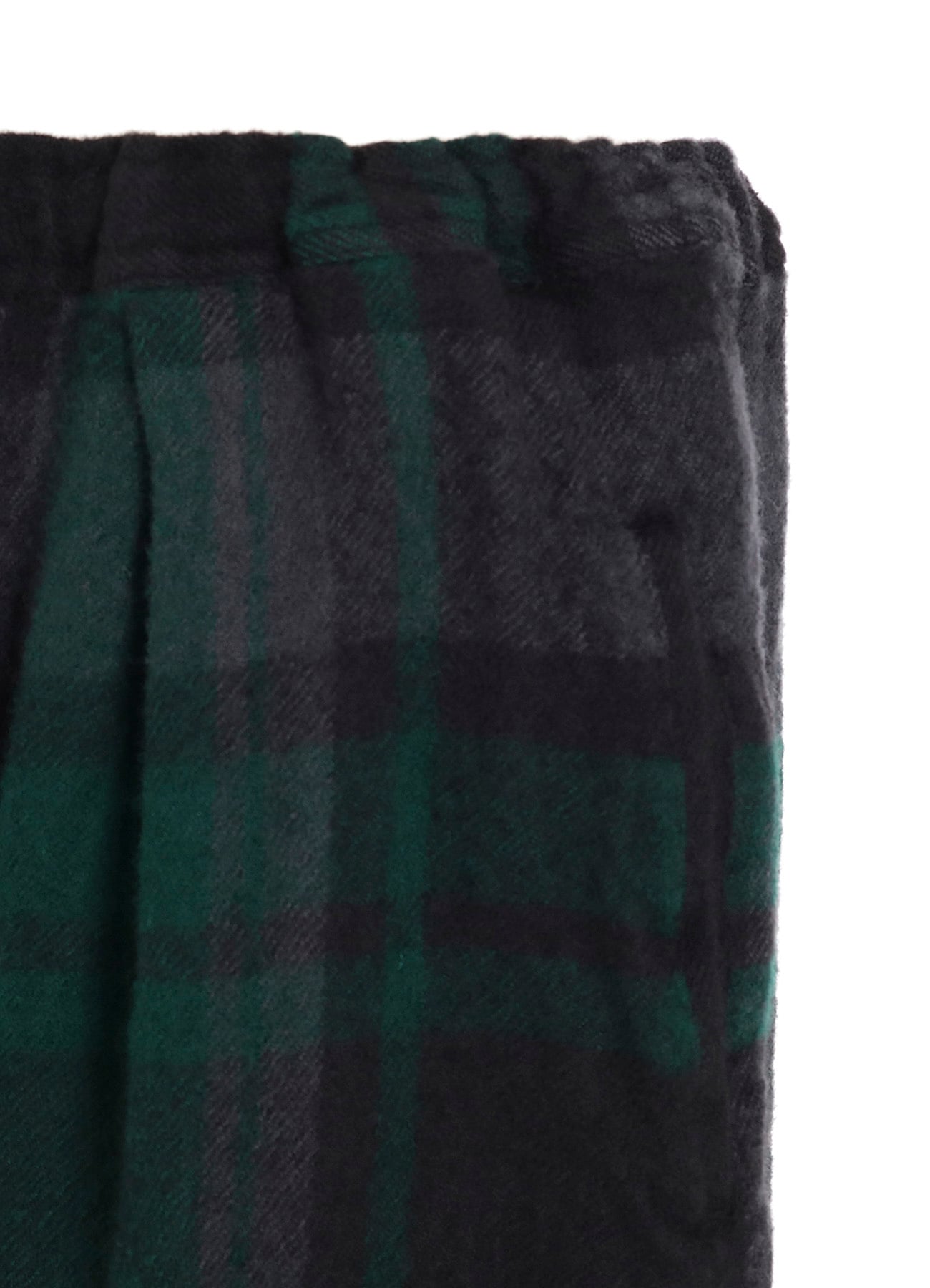 MILLED WOOL PLAID PANTS