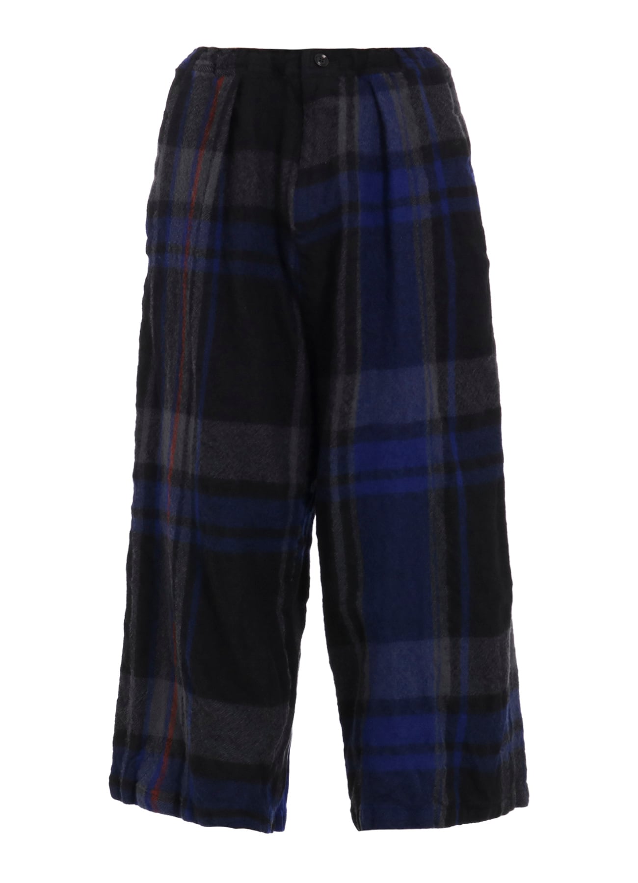 MILLED WOOL PLAID PANTS