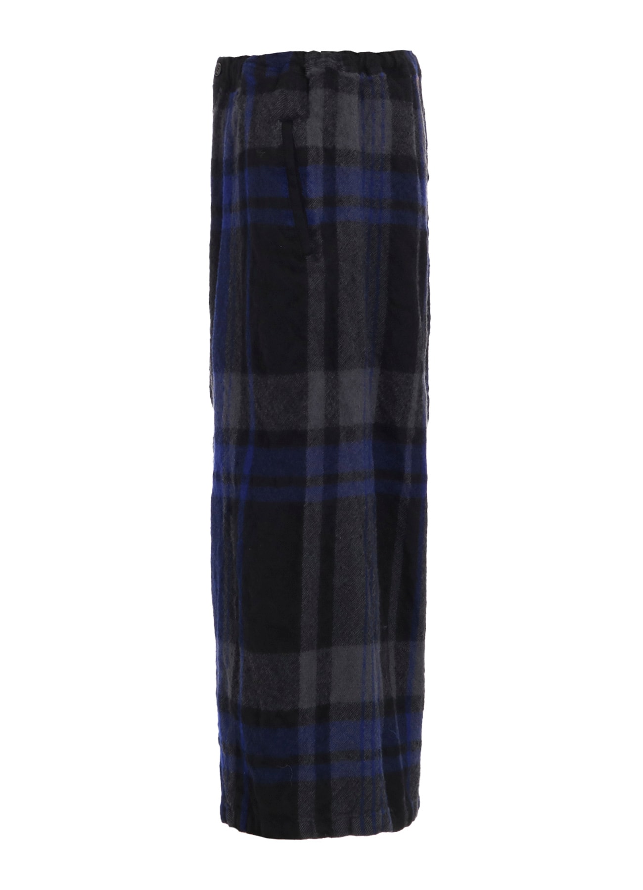 MILLED WOOL PLAID PANTS