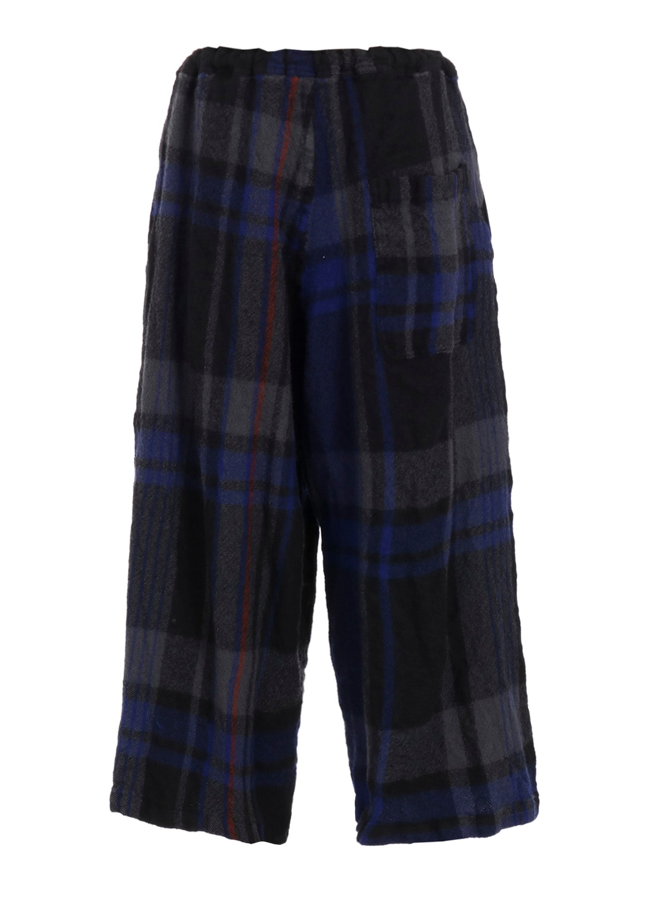MILLED WOOL PLAID PANTS