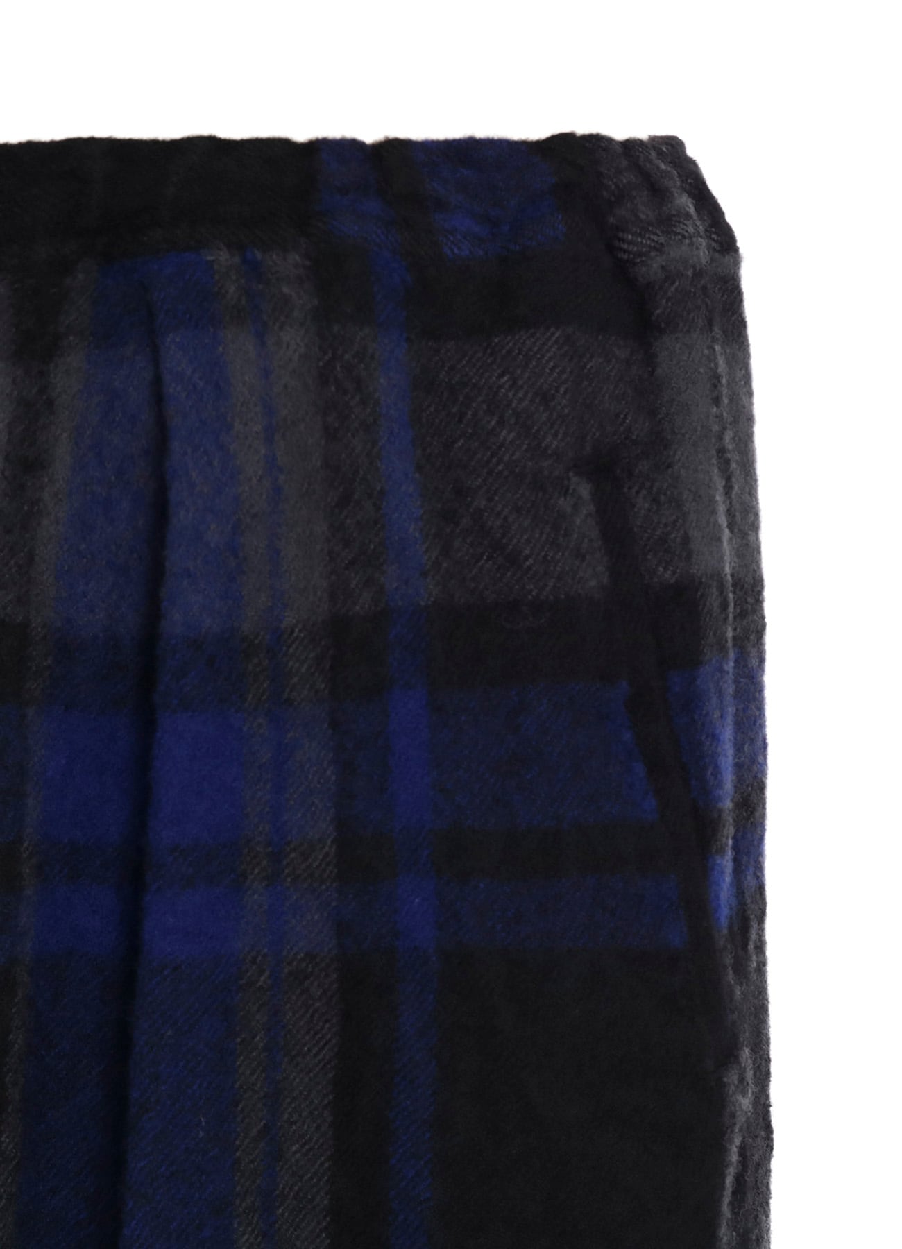 MILLED WOOL PLAID PANTS