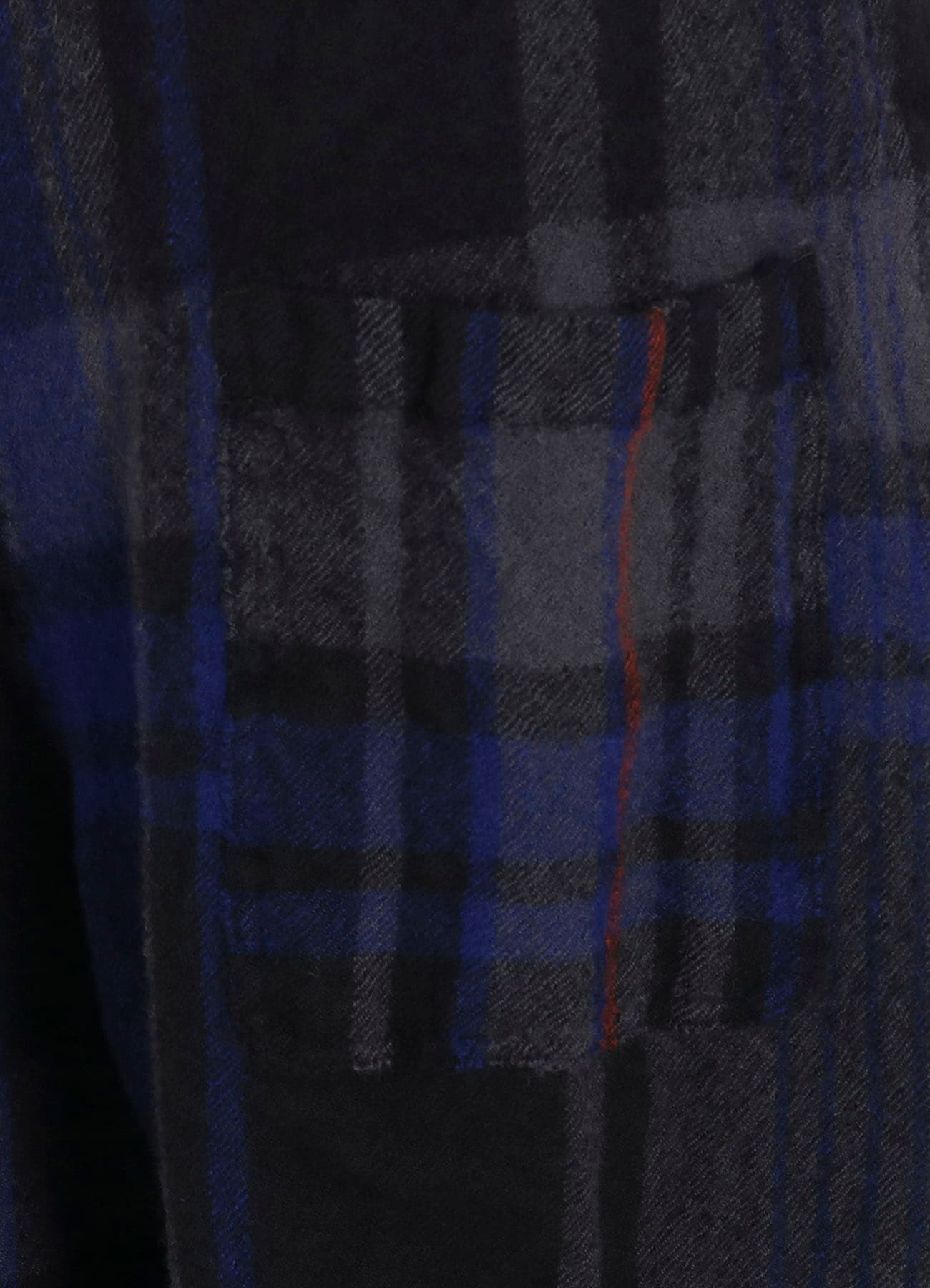 MILLED WOOL PLAID PANTS