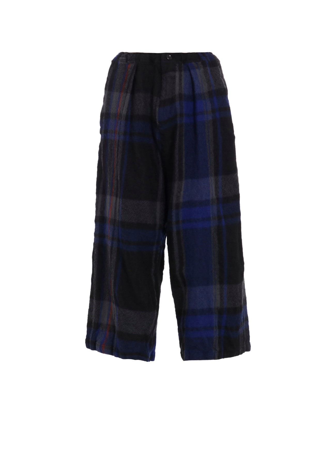 MILLED WOOL PLAID PANTS