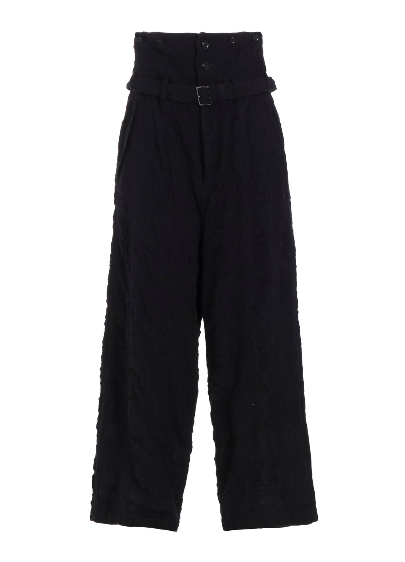 MILLED COTTON WOOL PLAID PANTS