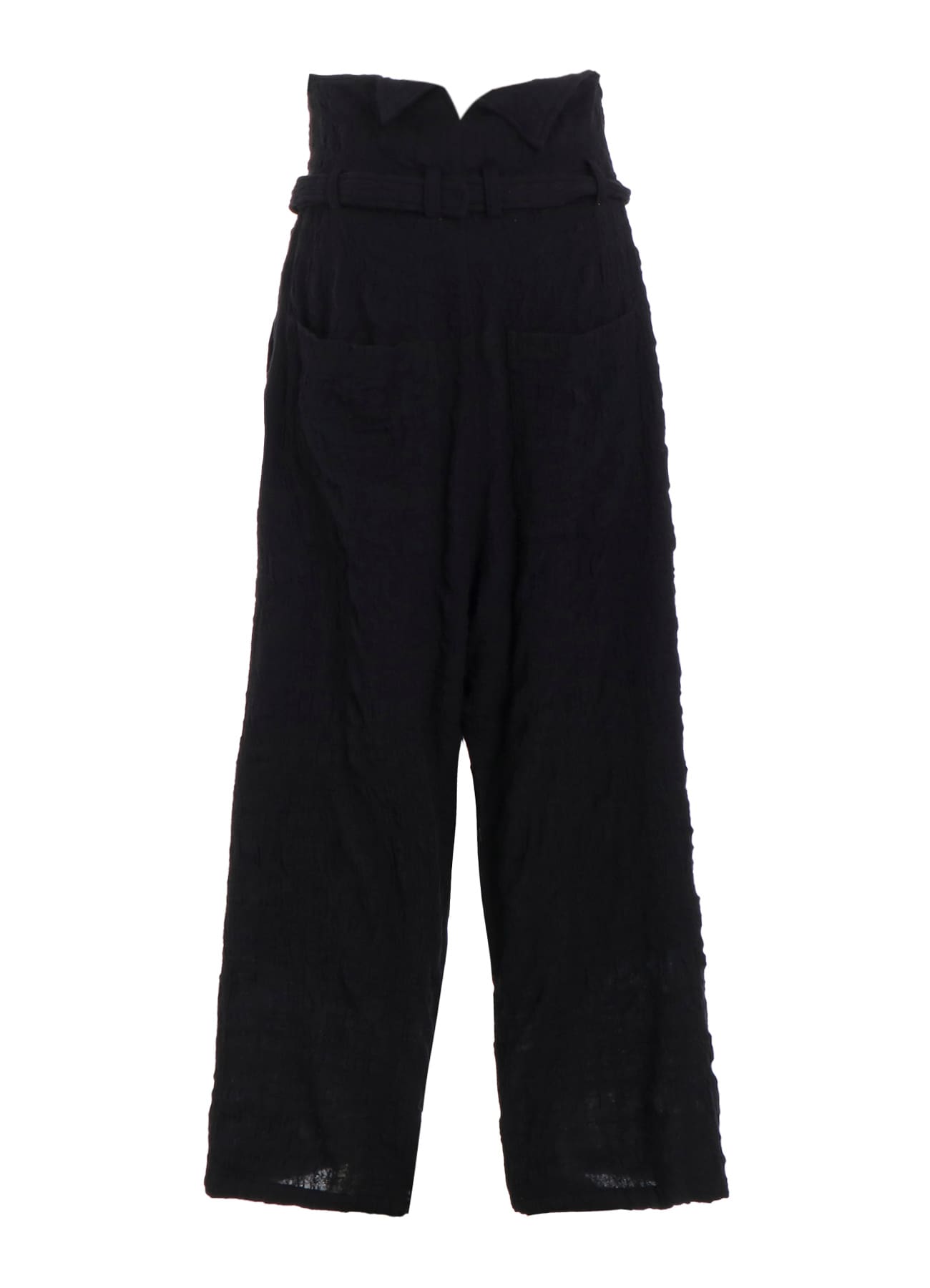 MILLED COTTON WOOL PLAID PANTS