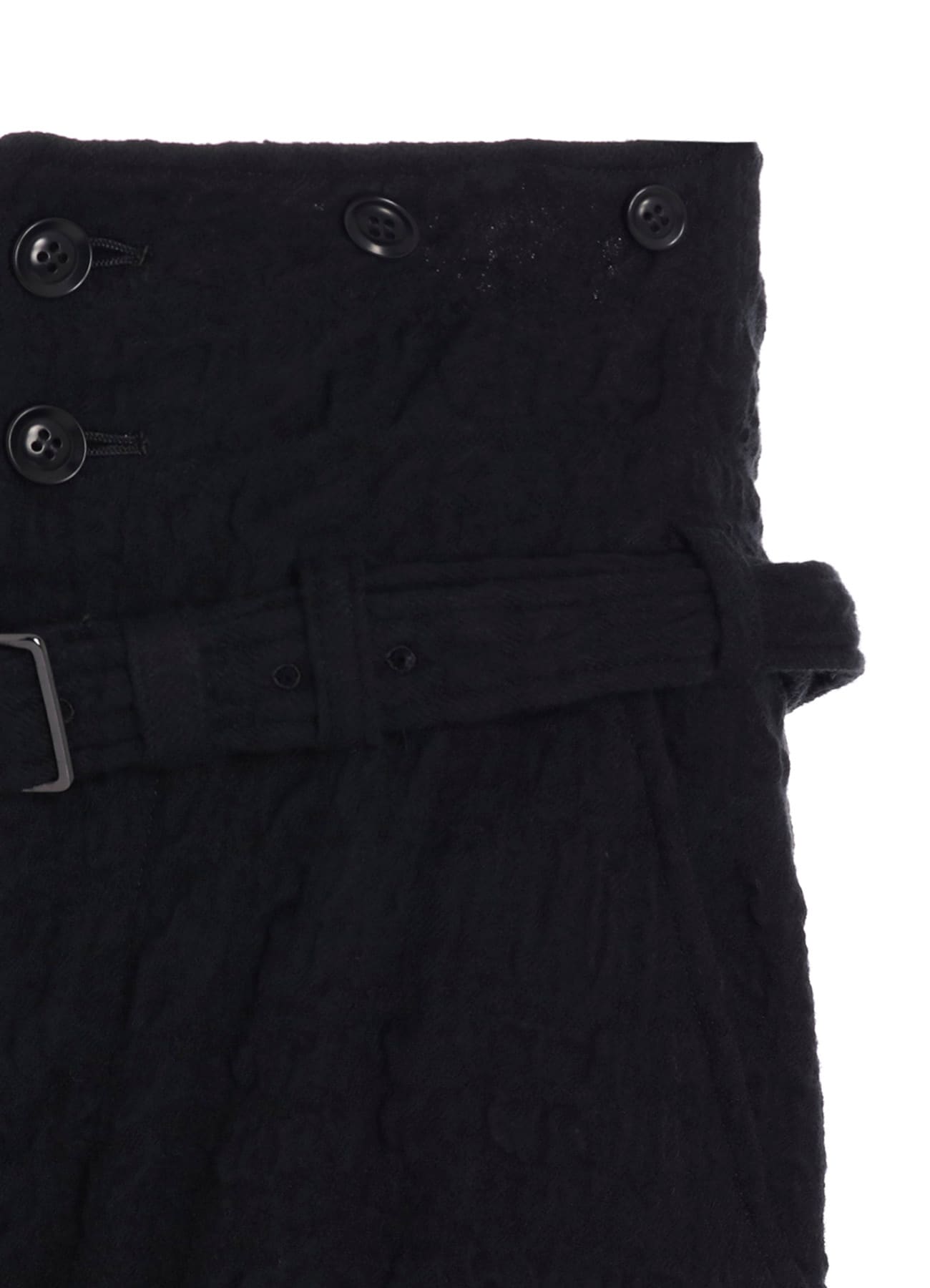 MILLED COTTON WOOL PLAID PANTS