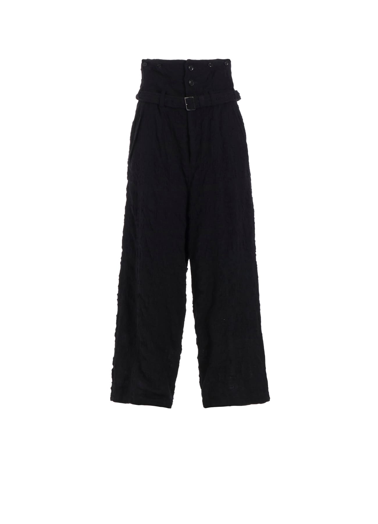 MILLED COTTON WOOL PLAID PANTS