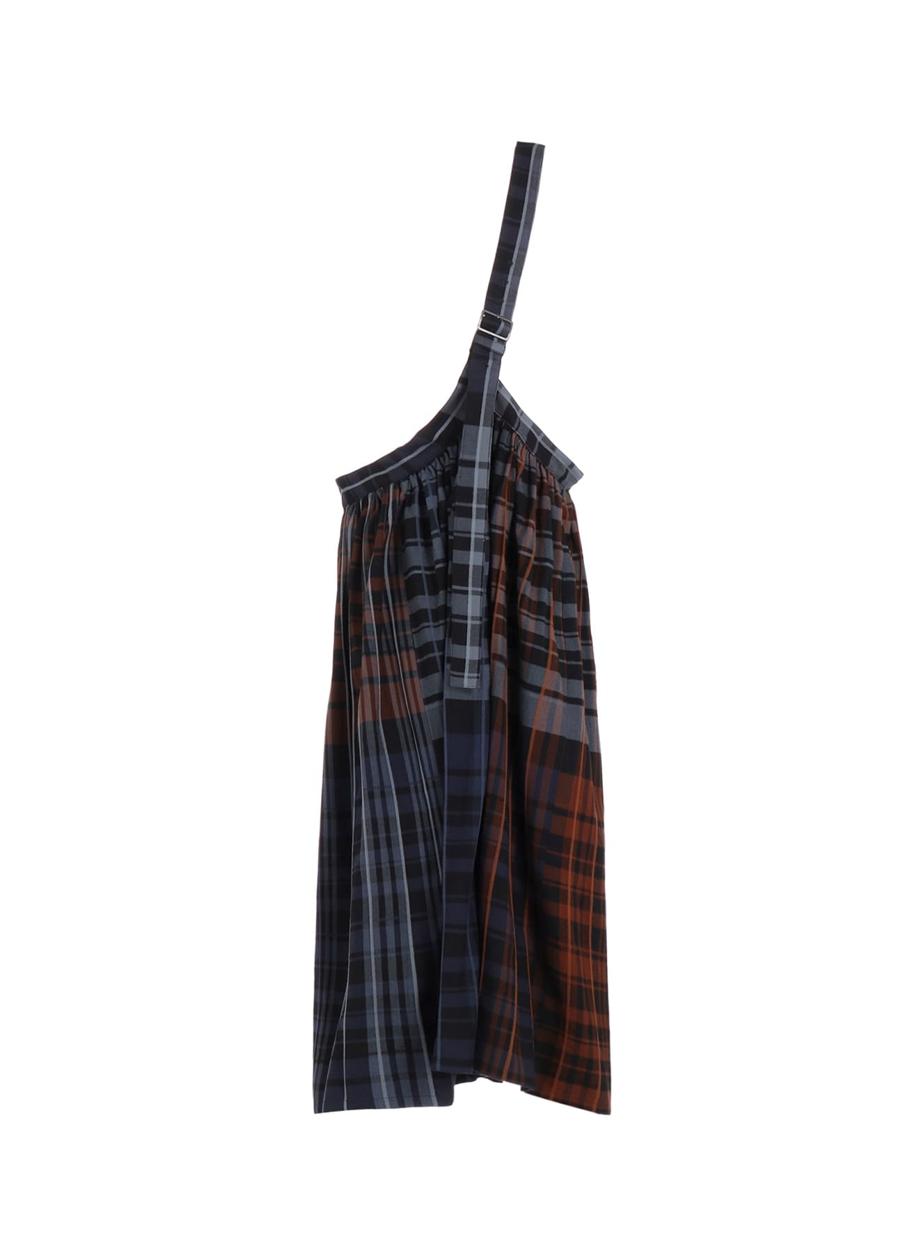 WOOL BLEND PLAID SKIRT