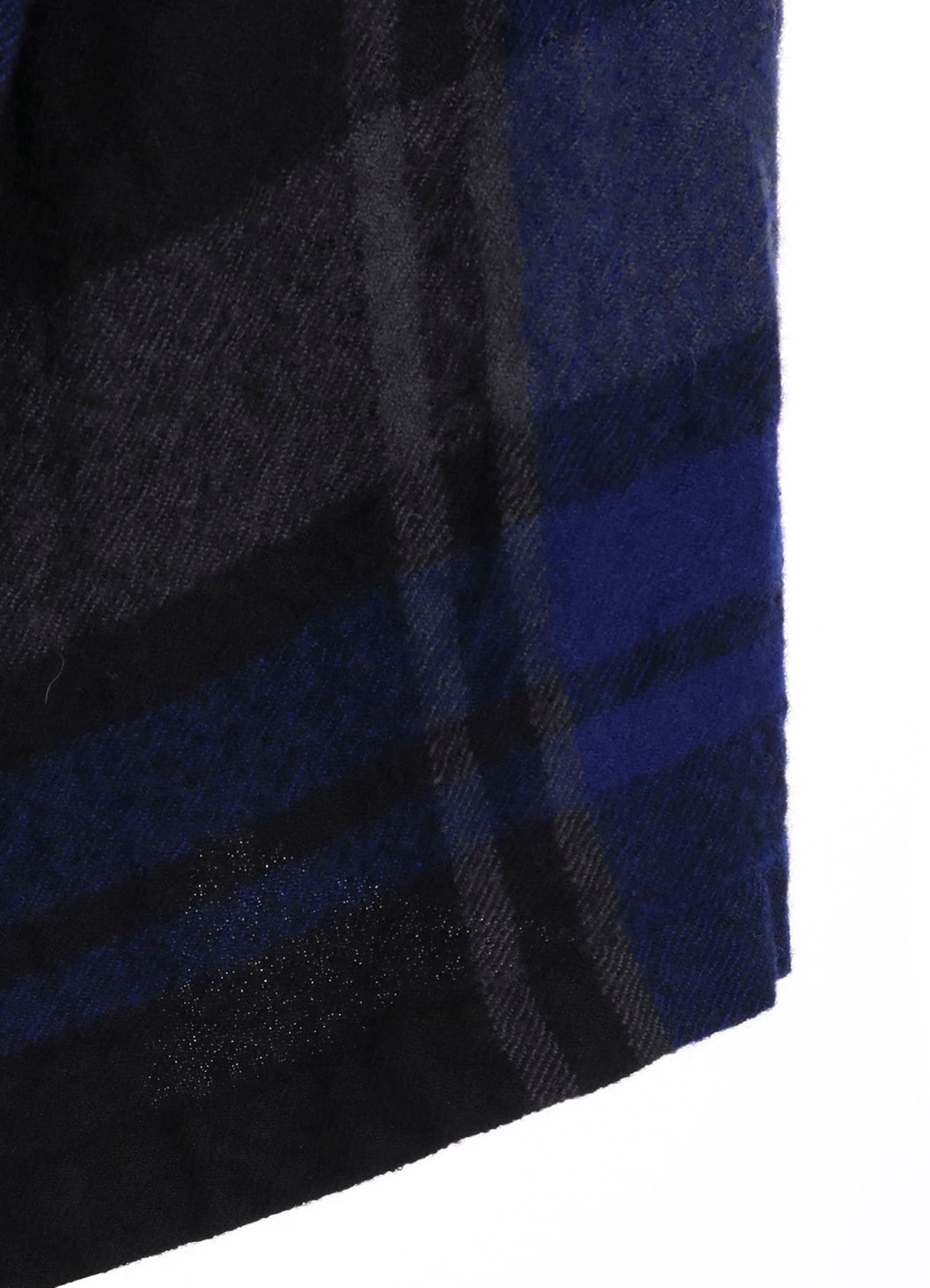 MILLED WOOL PLAID SKIRT